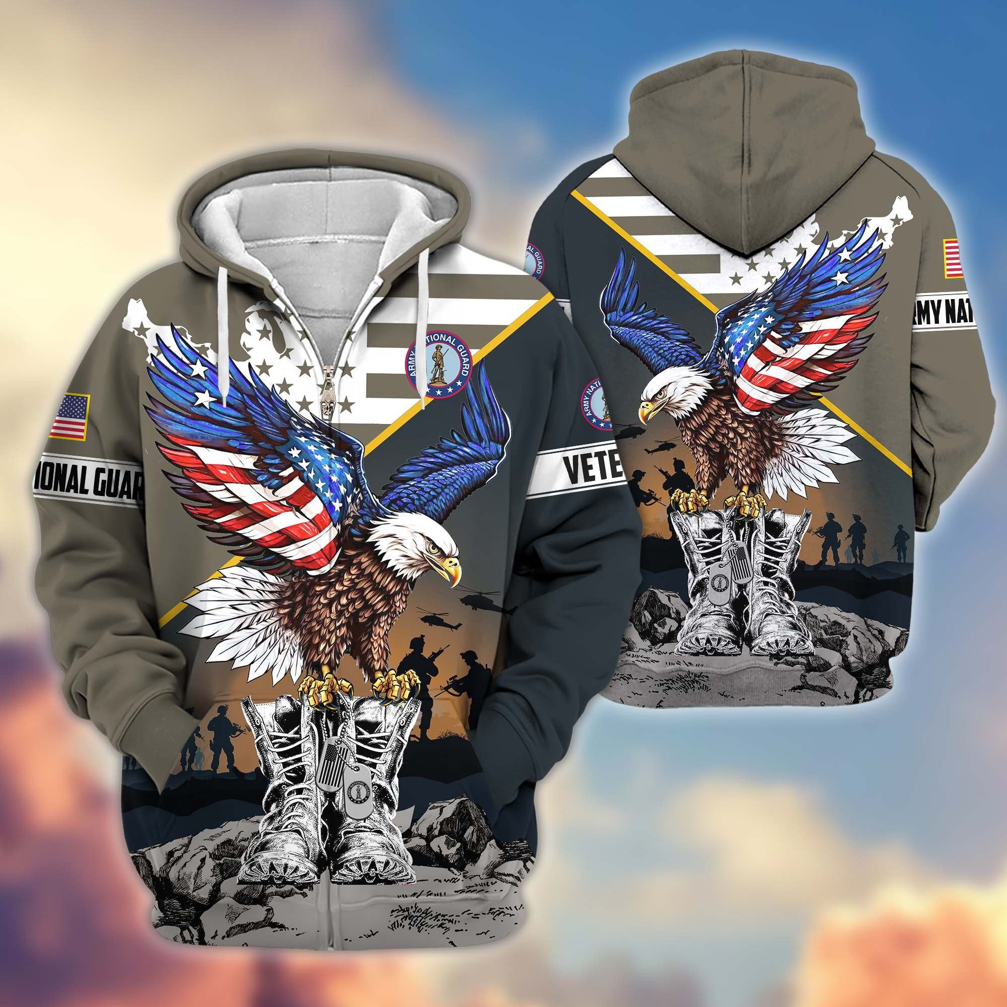 Premium Honoring All Who Served US Veterans Zip Hoodie APHN161211, Gifts For US Veterans
