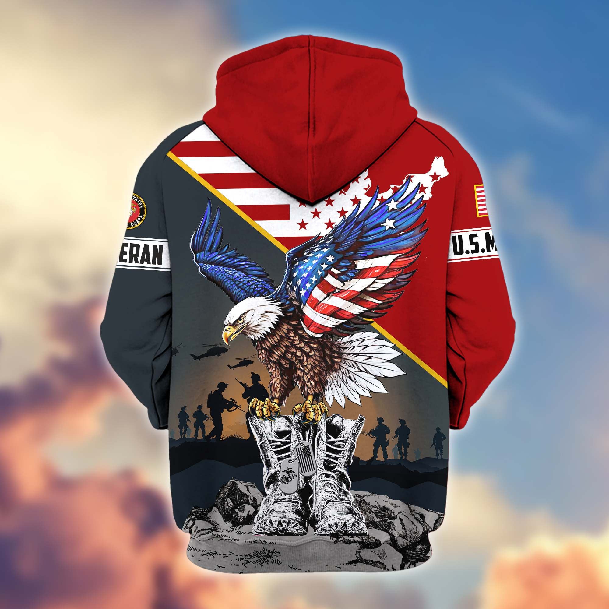 Premium Honoring All Who Served US Veterans Zip Hoodie APHN161211, Gifts For US Veterans