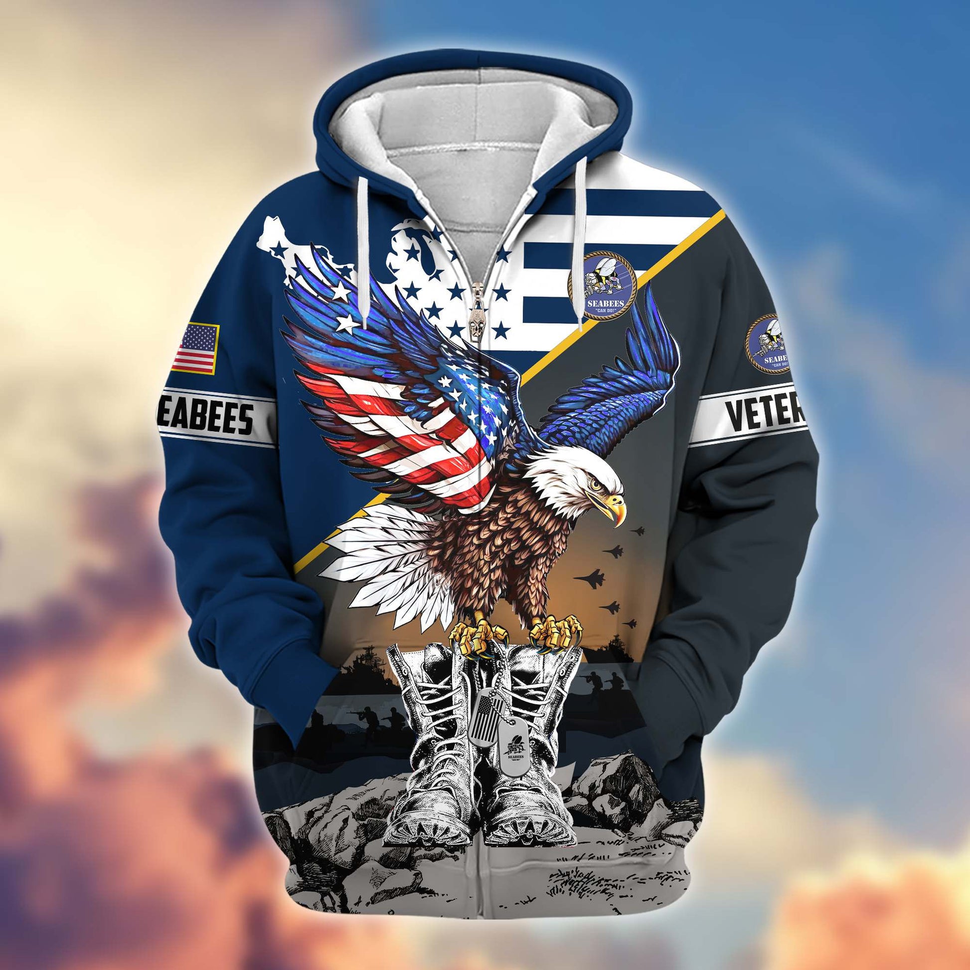 Premium Honoring All Who Served US Veterans Zip Hoodie APHN161211, Gifts For US Veterans