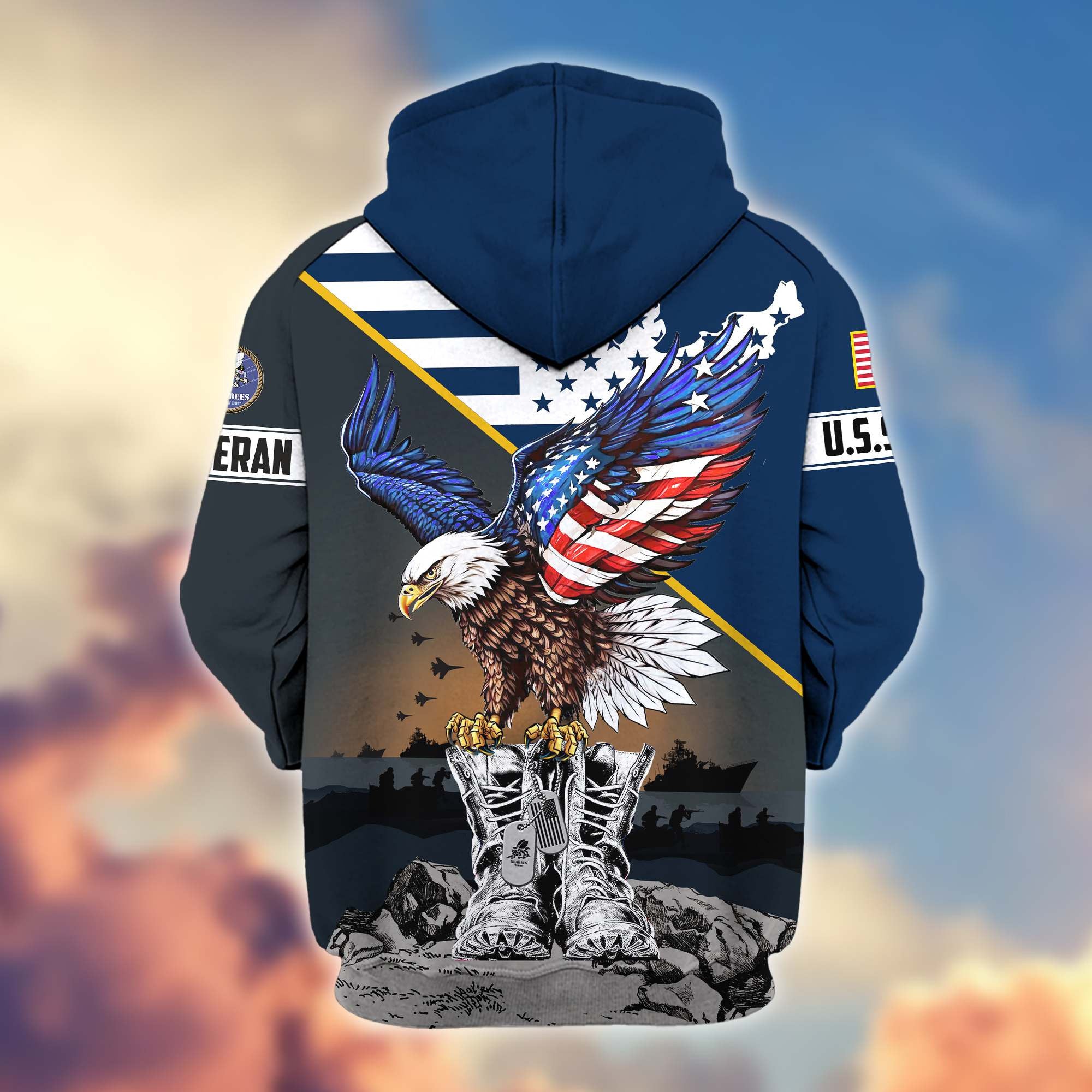 Premium Honoring All Who Served US Veterans Zip Hoodie APHN161211, Gifts For US Veterans