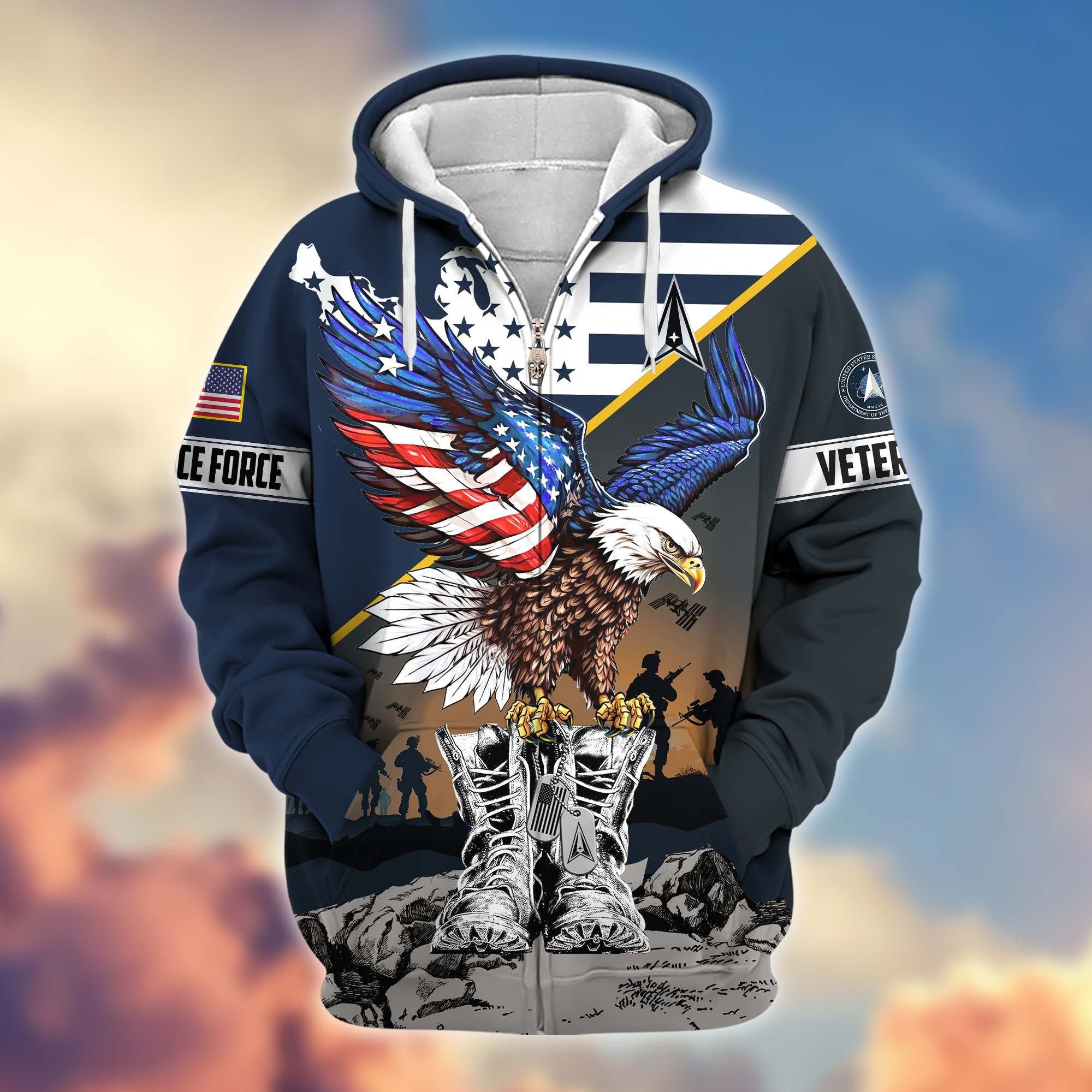 Premium Honoring All Who Served US Veterans Zip Hoodie APHN161211, Gifts For US Veterans