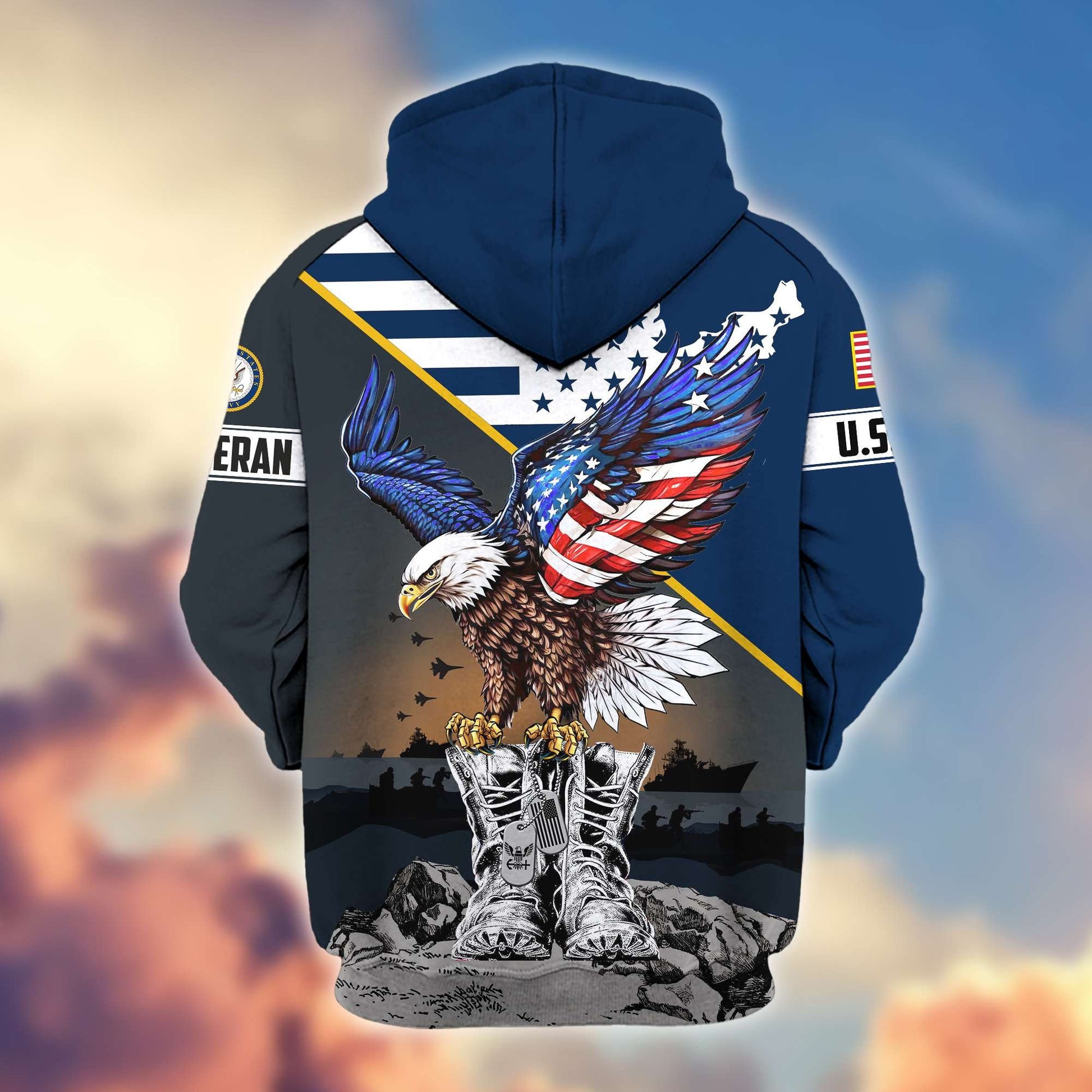 Premium Honoring All Who Served US Veterans Zip Hoodie APHN161211, Gifts For US Veterans