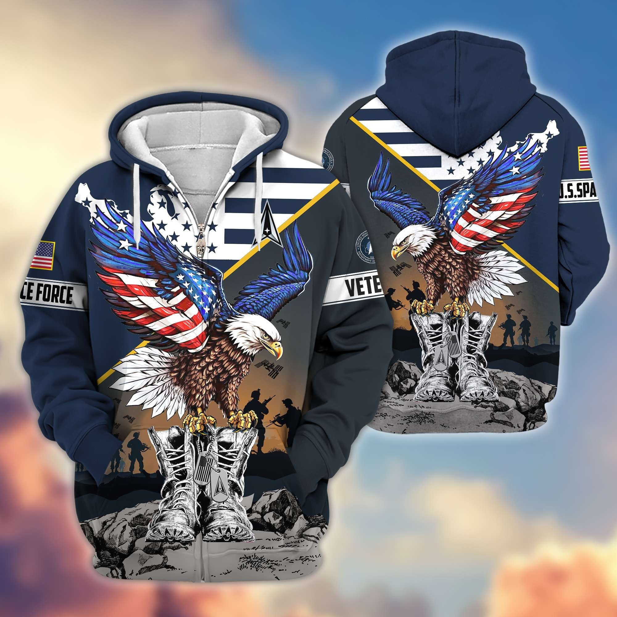 Premium Honoring All Who Served US Veterans Zip Hoodie APHN161211, Gifts For US Veterans