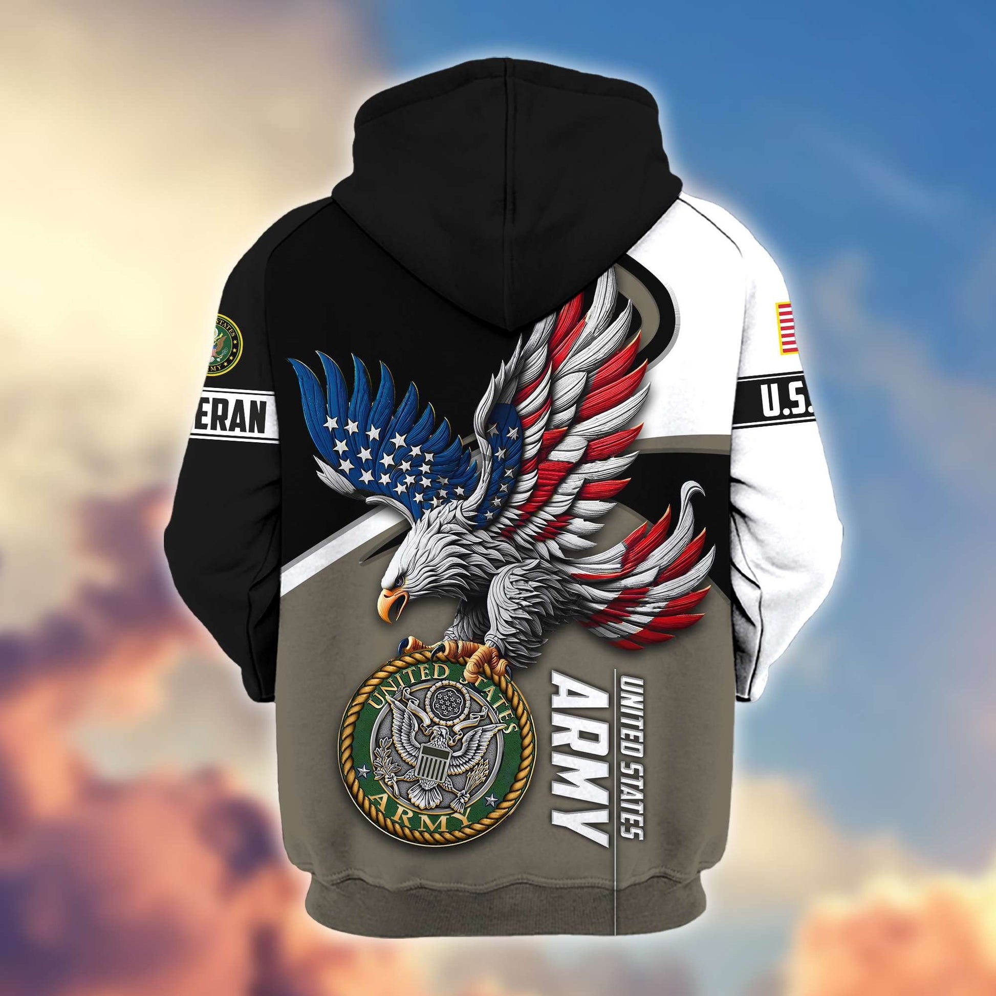 Premium US Veterans Zip Hoodie APHN231211, Gifts For US Veterans