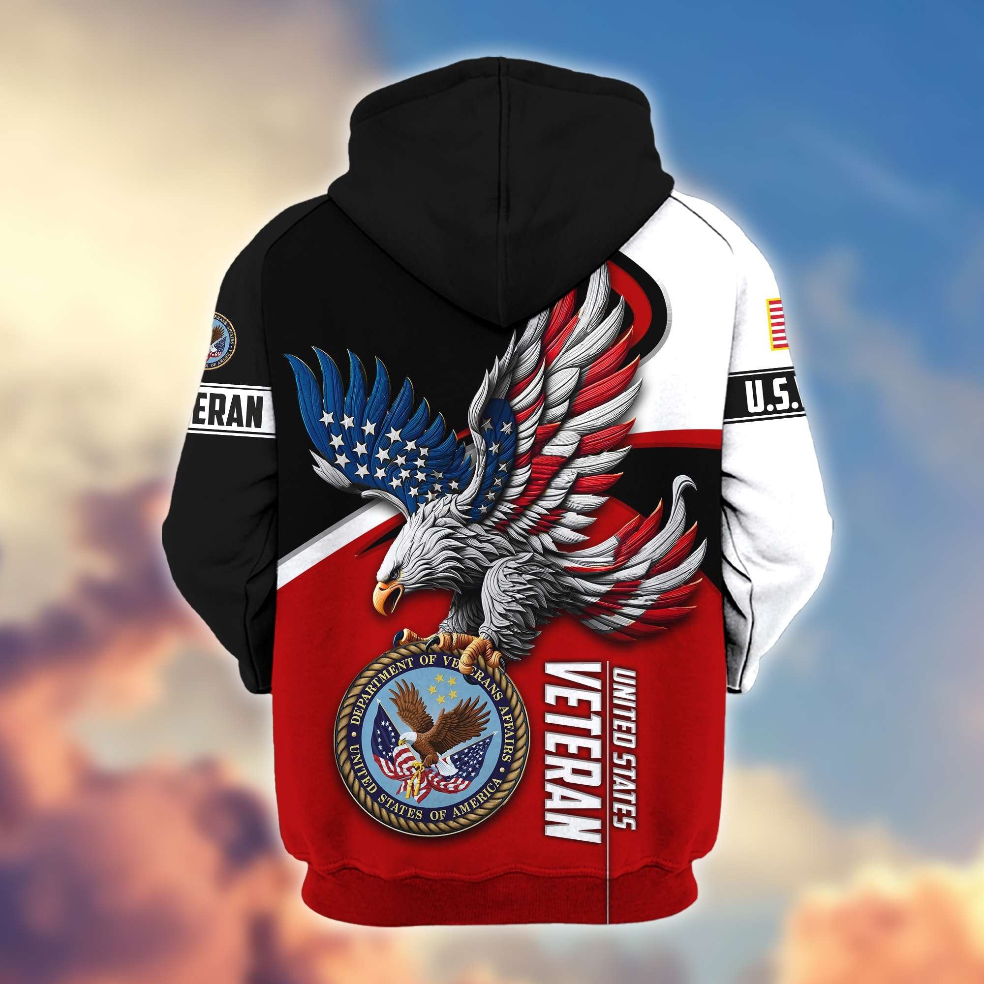 Premium US Veterans Zip Hoodie APHN231211, Gifts For US Veterans
