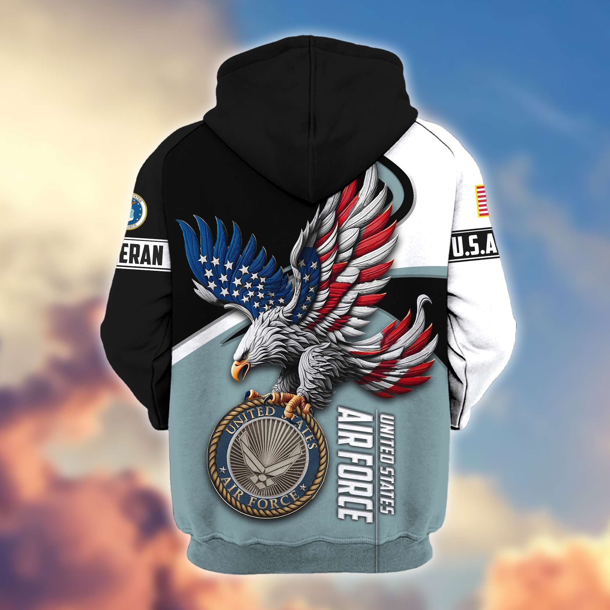 Premium US Veterans Zip Hoodie APHN231211, Gifts For US Veterans