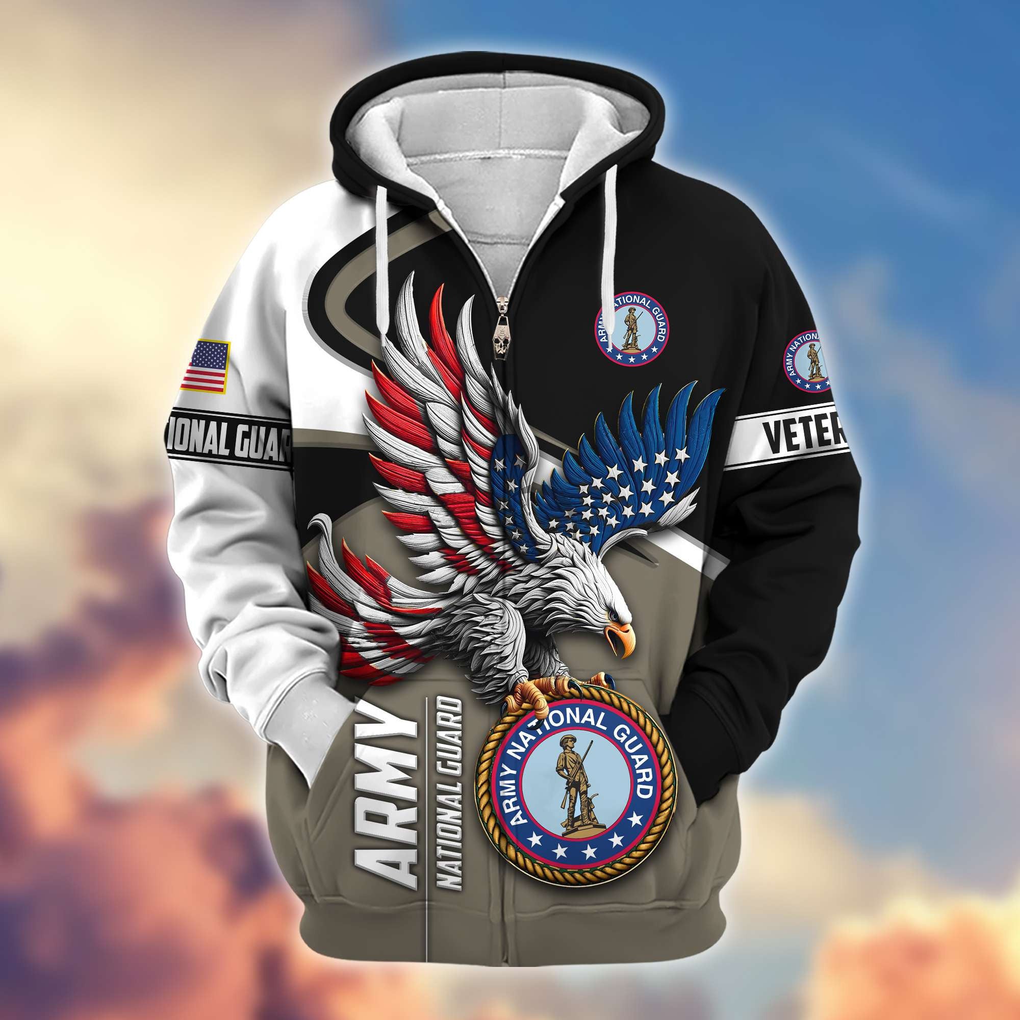 Premium US Veterans Zip Hoodie APHN231211, Gifts For US Veterans