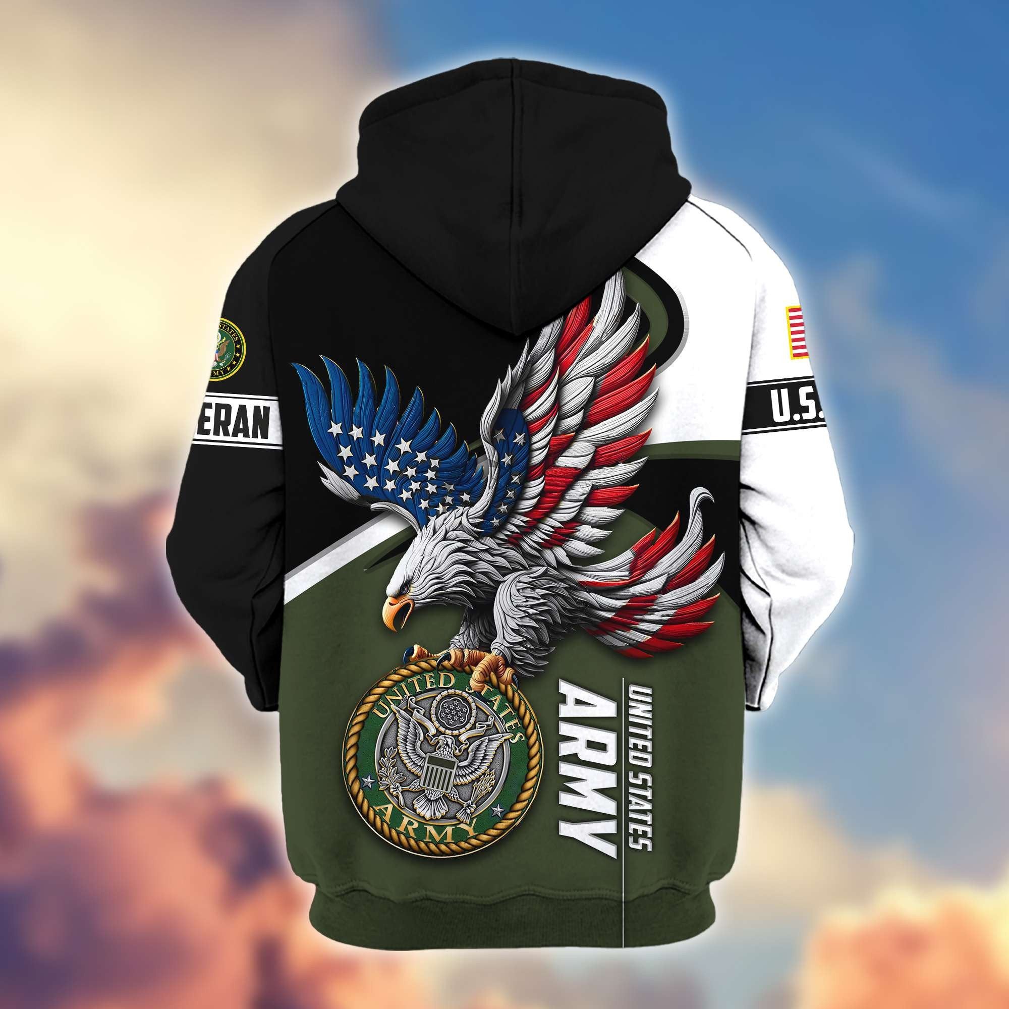 Premium US Veterans Zip Hoodie APHN231211, Gifts For US Veterans