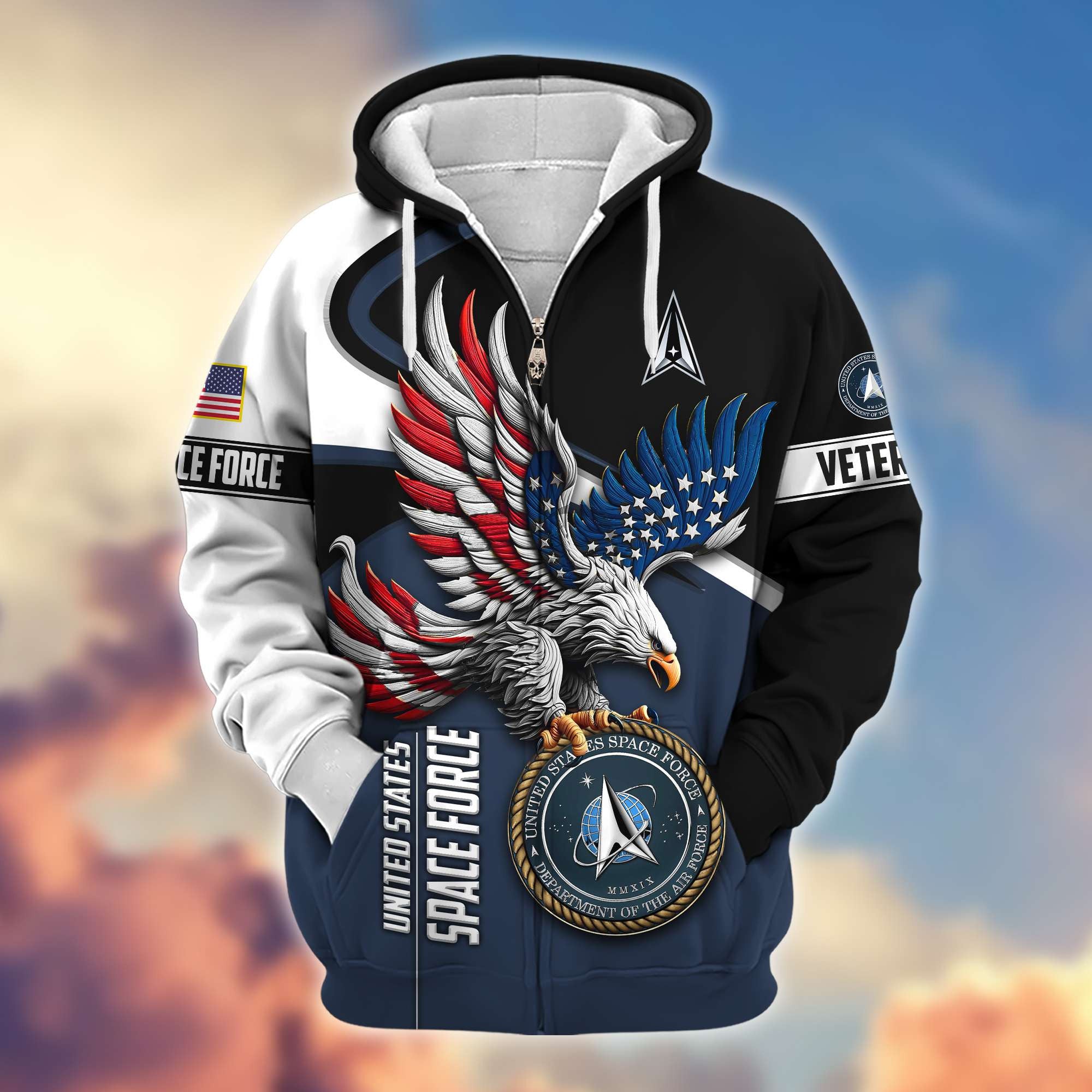 Premium US Veterans Zip Hoodie APHN231211, Gifts For US Veterans