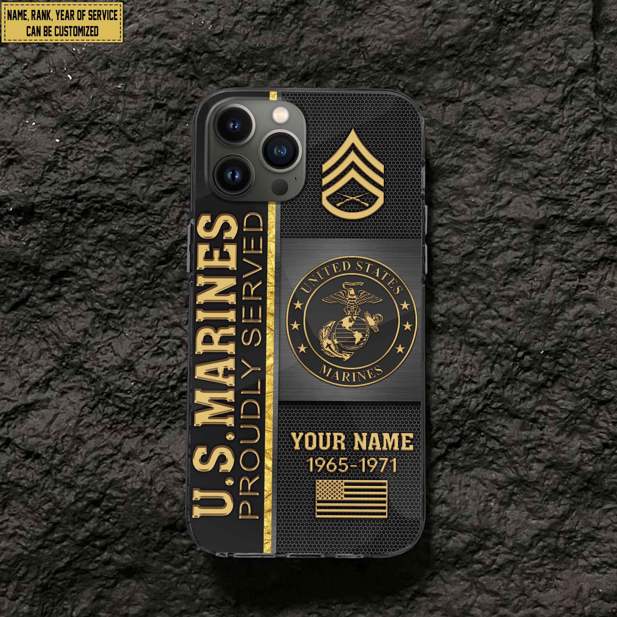 USMC Phone Case, Gifts For Marine Veteran, Gifts For Veterans Day, Father's Day VPVC501103
