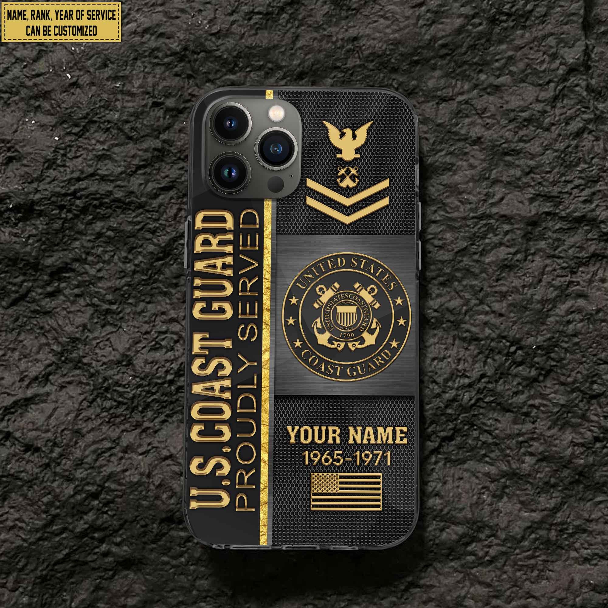 USCG Phone Case, Gifts For Coast Guard Veteran, Gifts For Veterans Day, Father's Day VPVC501105