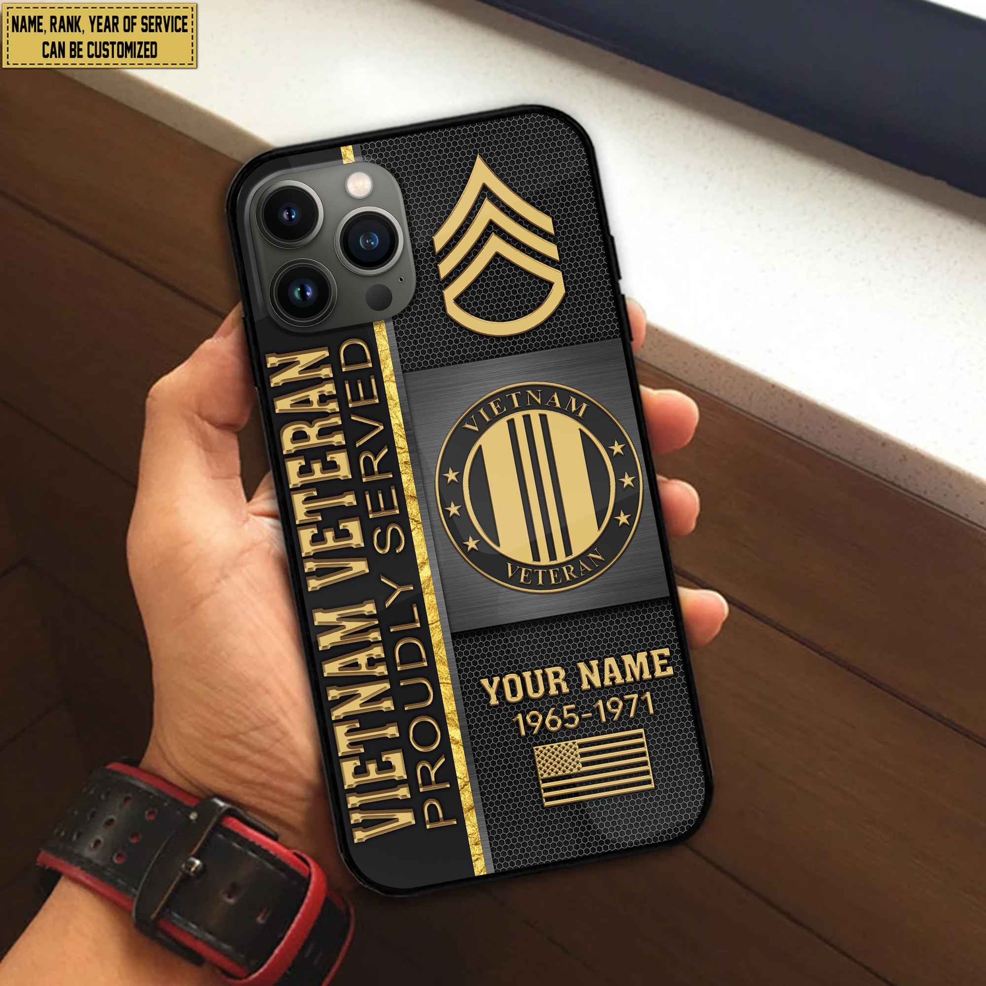 Vietnam Veteran Phone Case, Gifts For Vietnam Veteran, Gifts For Veterans Day, Father's Day VPVC501106