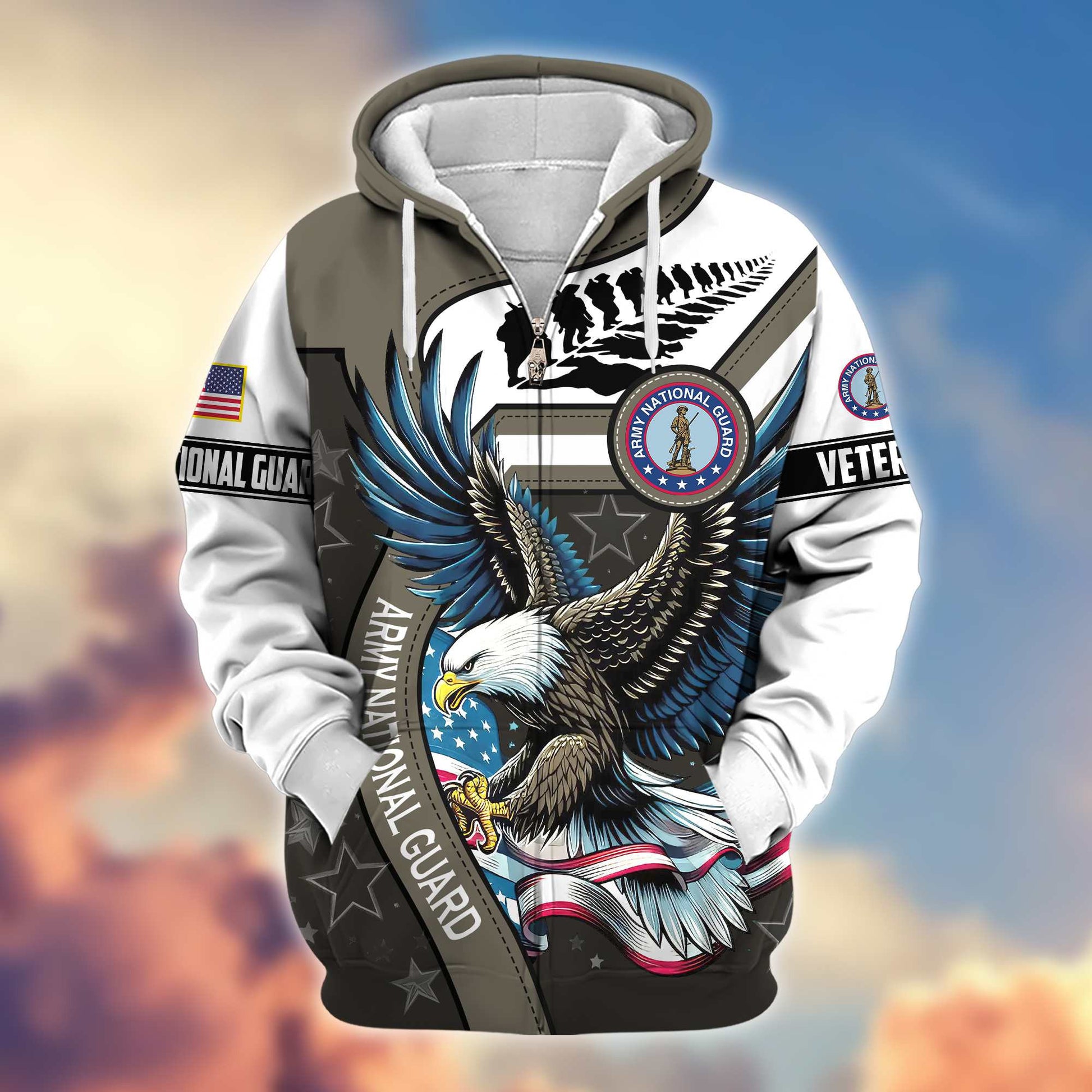 Premium Honoring All Who Served US Veterans Zip Hoodie APHN251212, Gifts For US Veterans