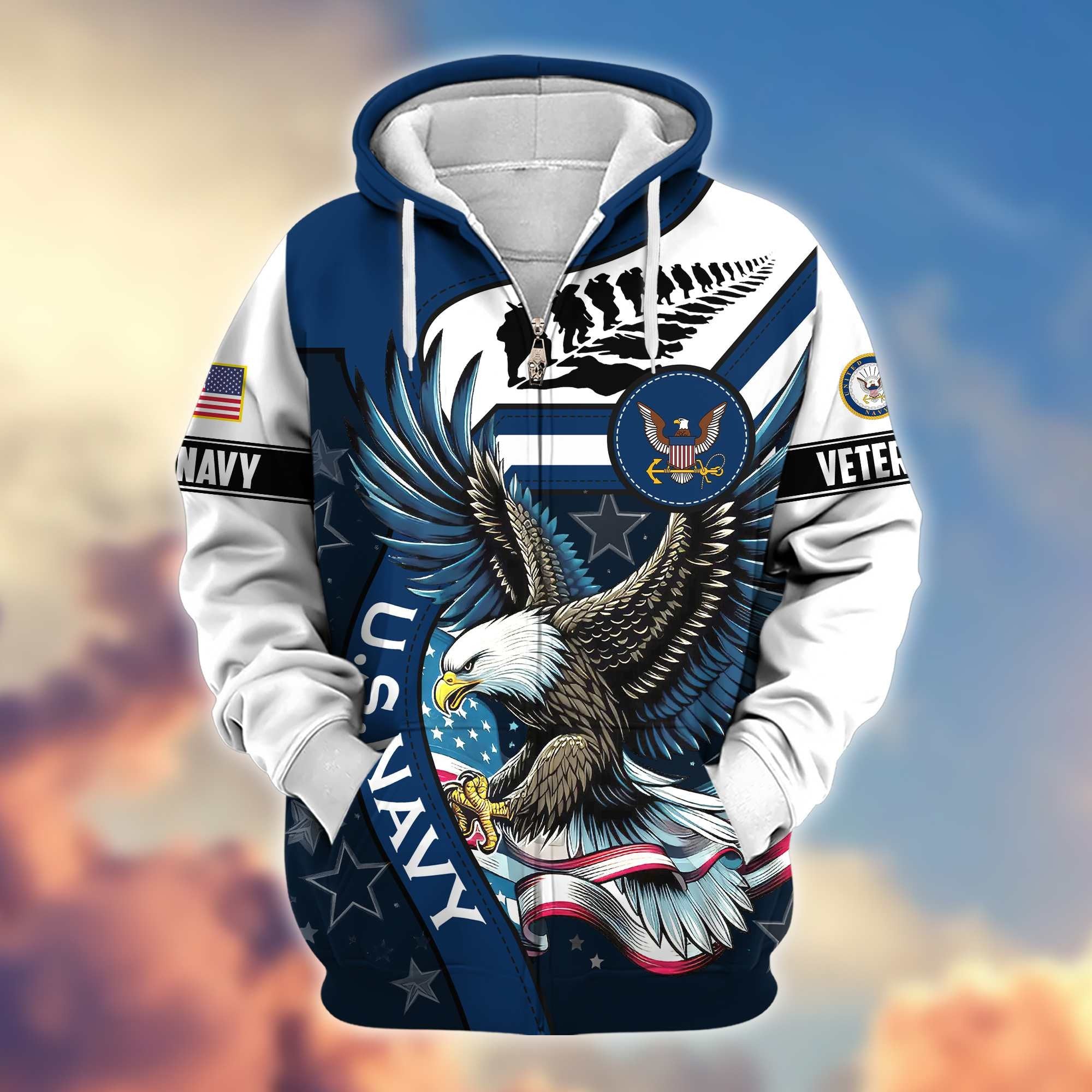 Premium Honoring All Who Served US Veterans Zip Hoodie APHN251212, Gifts For US Veterans