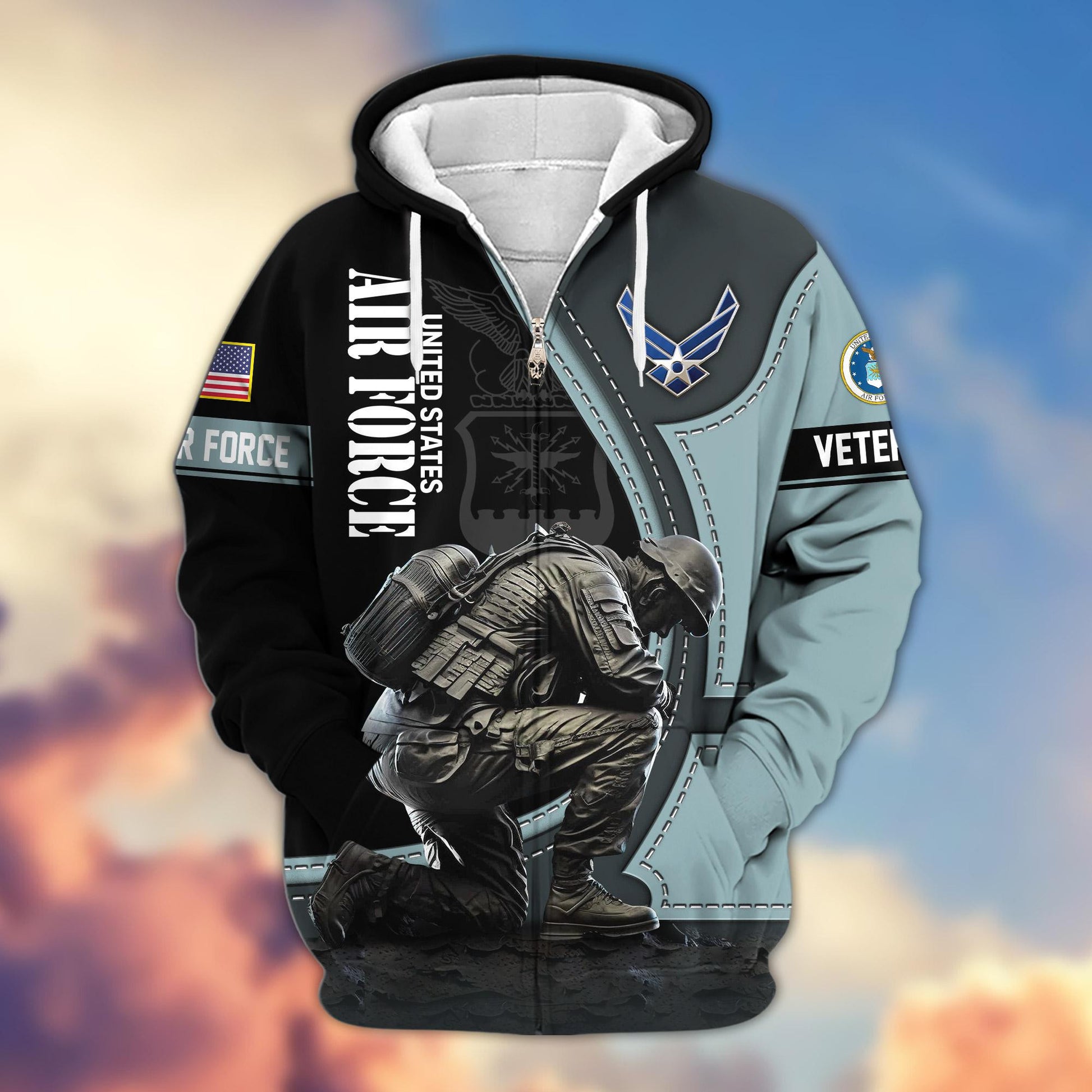 Premium US Veterans Zip Hoodie APHN251211, Gifts For US Veterans