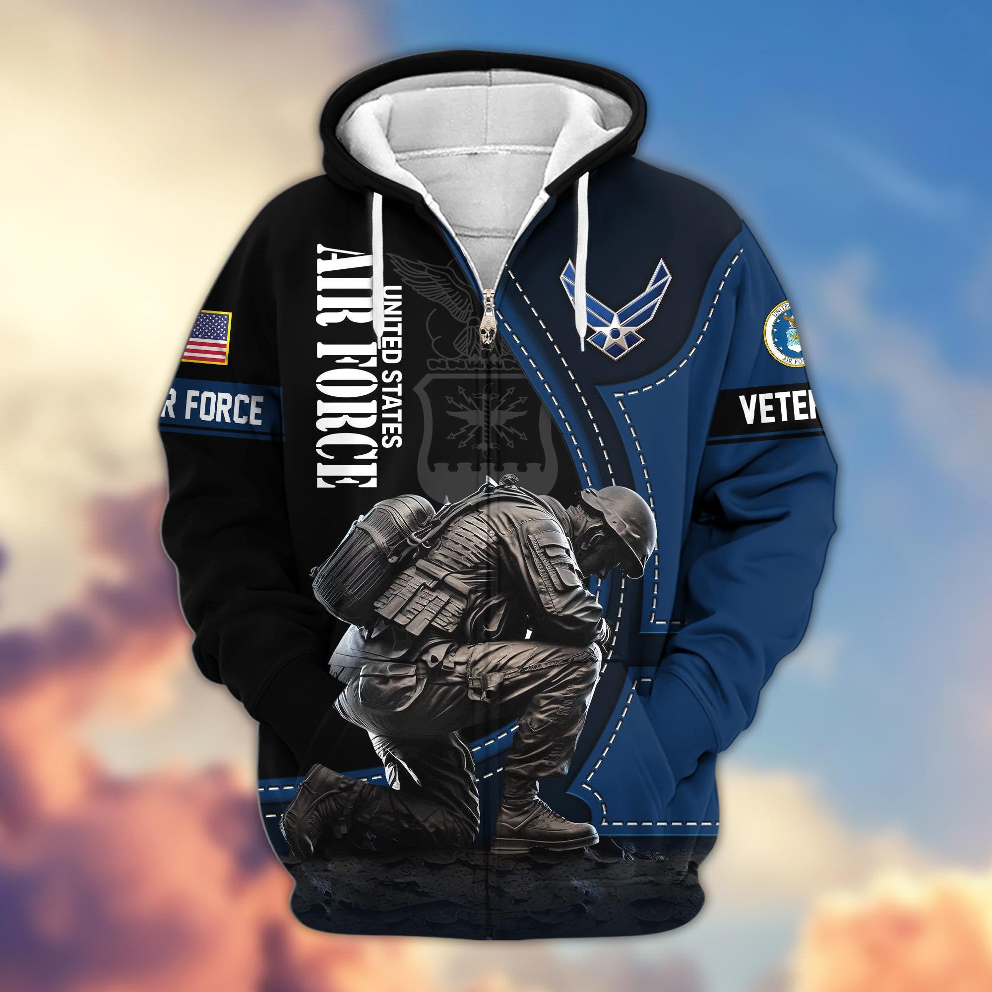 Premium US Veterans Zip Hoodie APHN251211, Gifts For US Veterans
