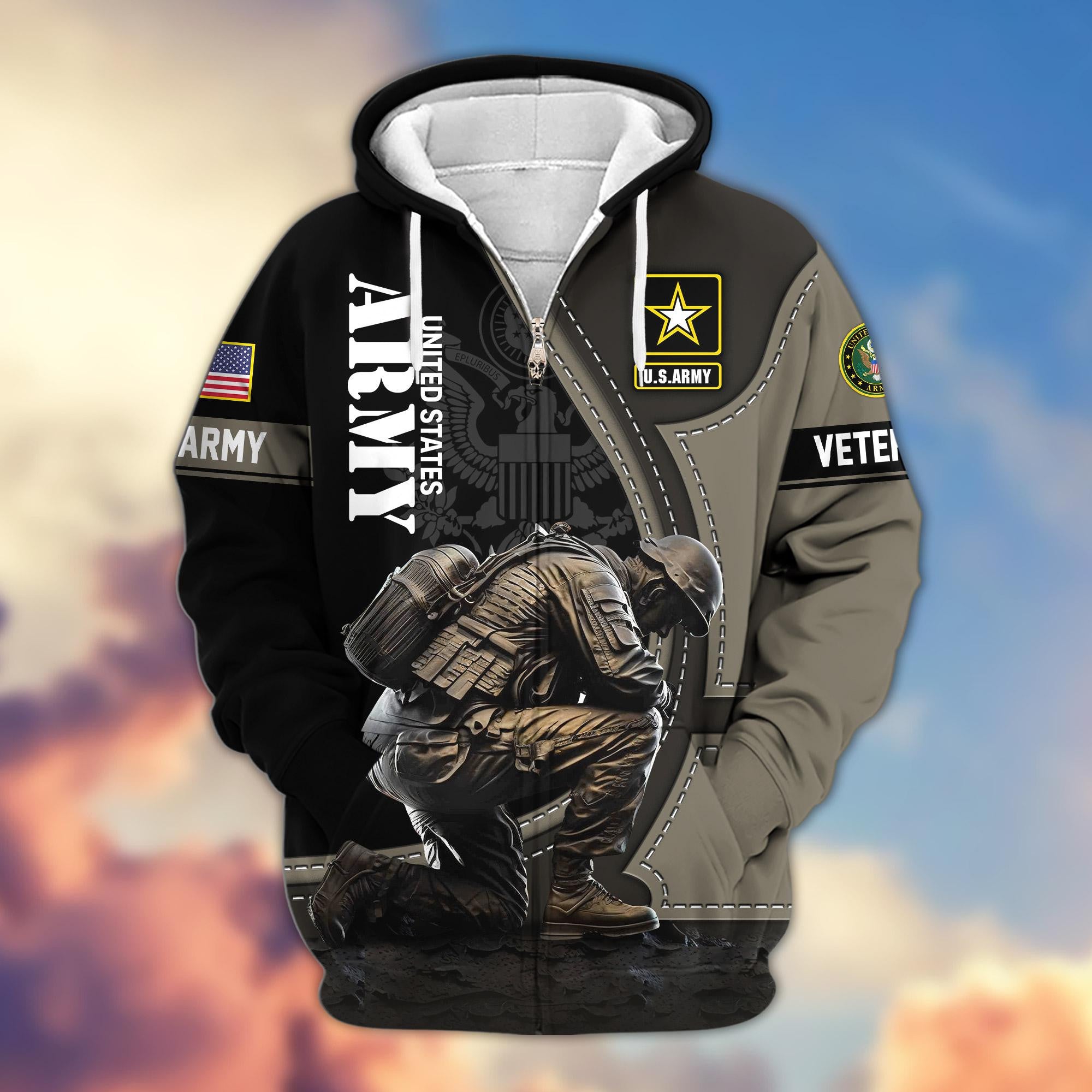 Premium US Veterans Zip Hoodie APHN251211, Gifts For US Veterans