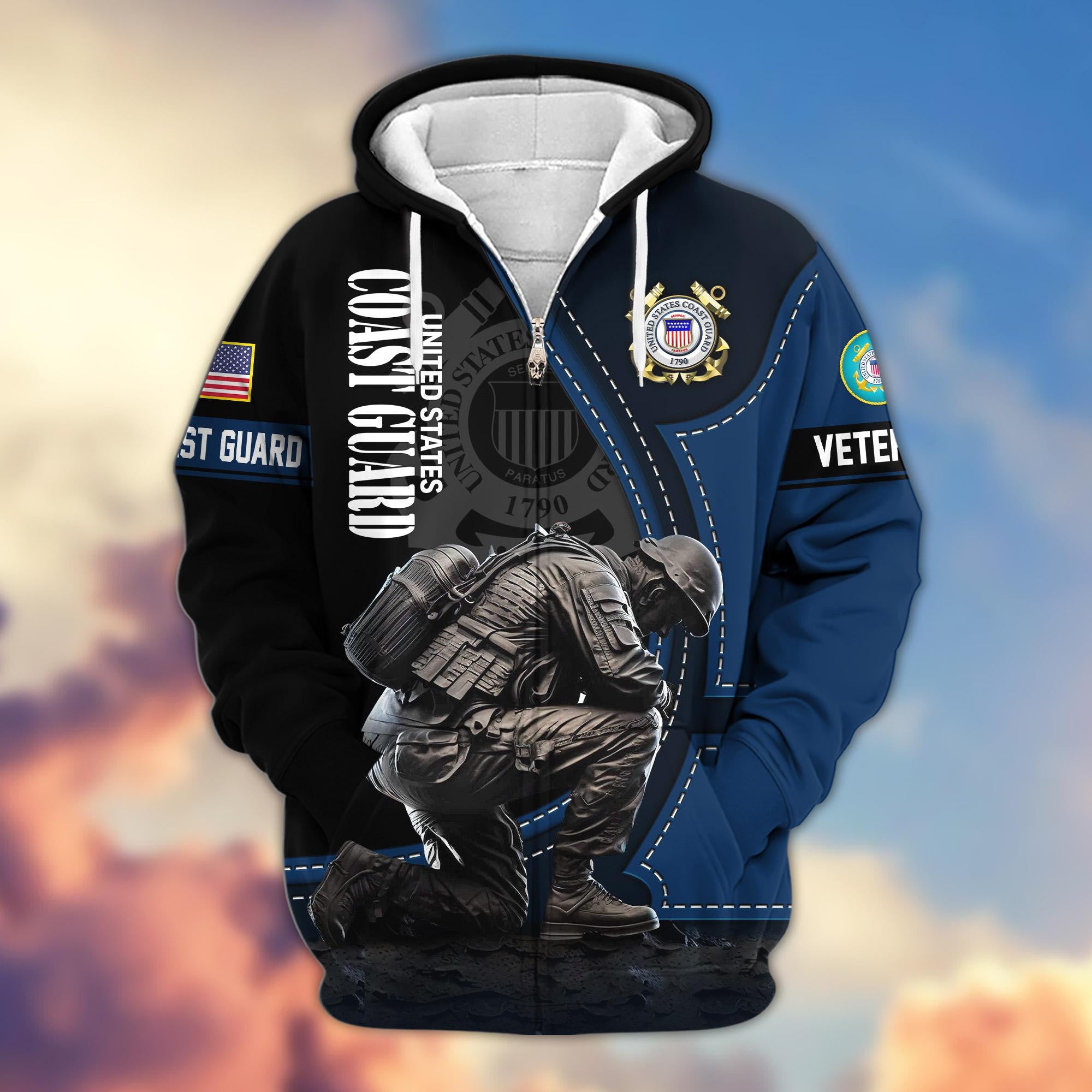 Premium US Veterans Zip Hoodie APHN251211, Gifts For US Veterans
