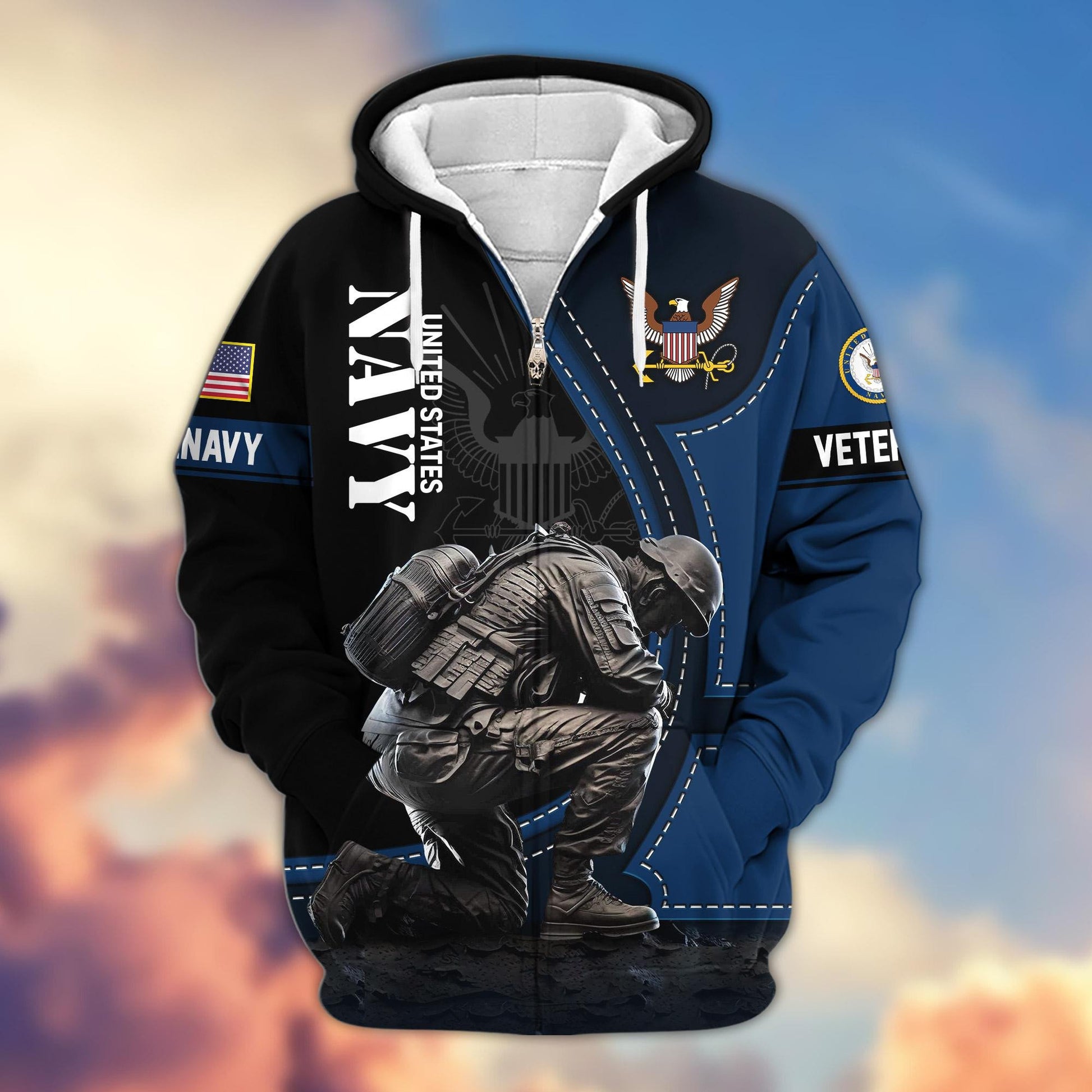 Premium US Veterans Zip Hoodie APHN251211, Gifts For US Veterans