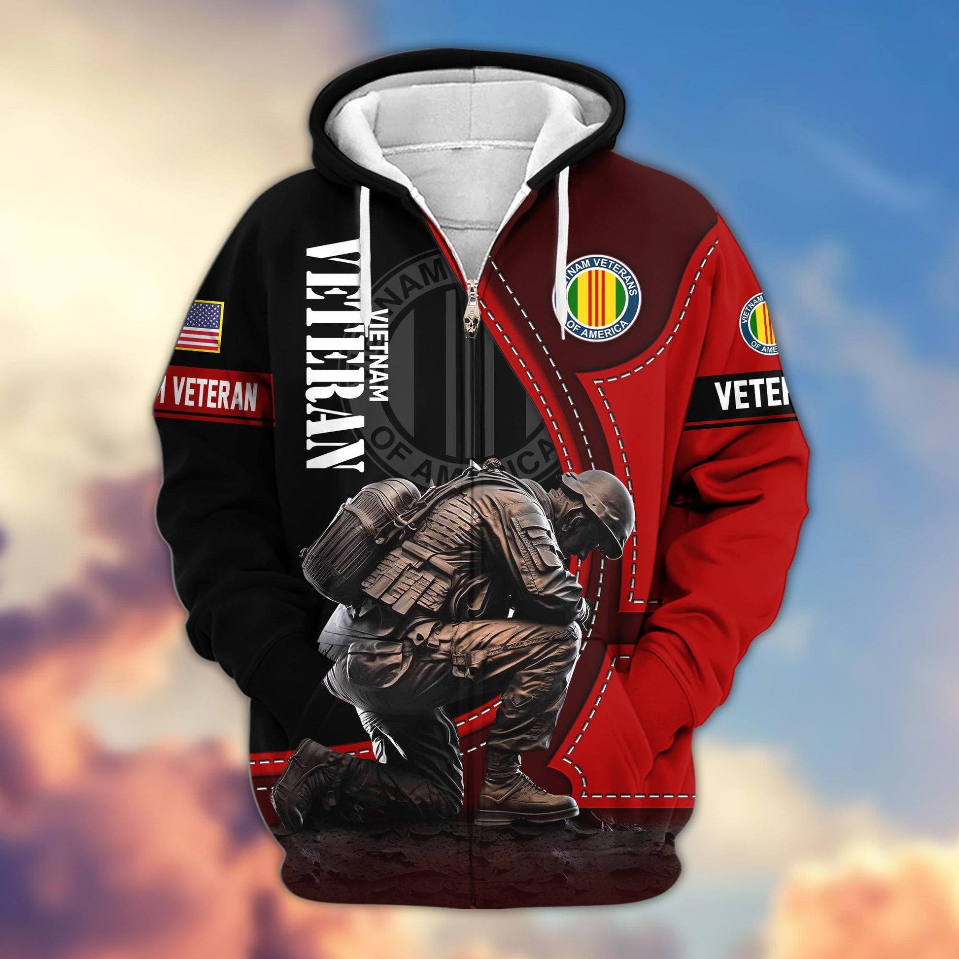 Premium US Veterans Zip Hoodie APHN251211, Gifts For US Veterans