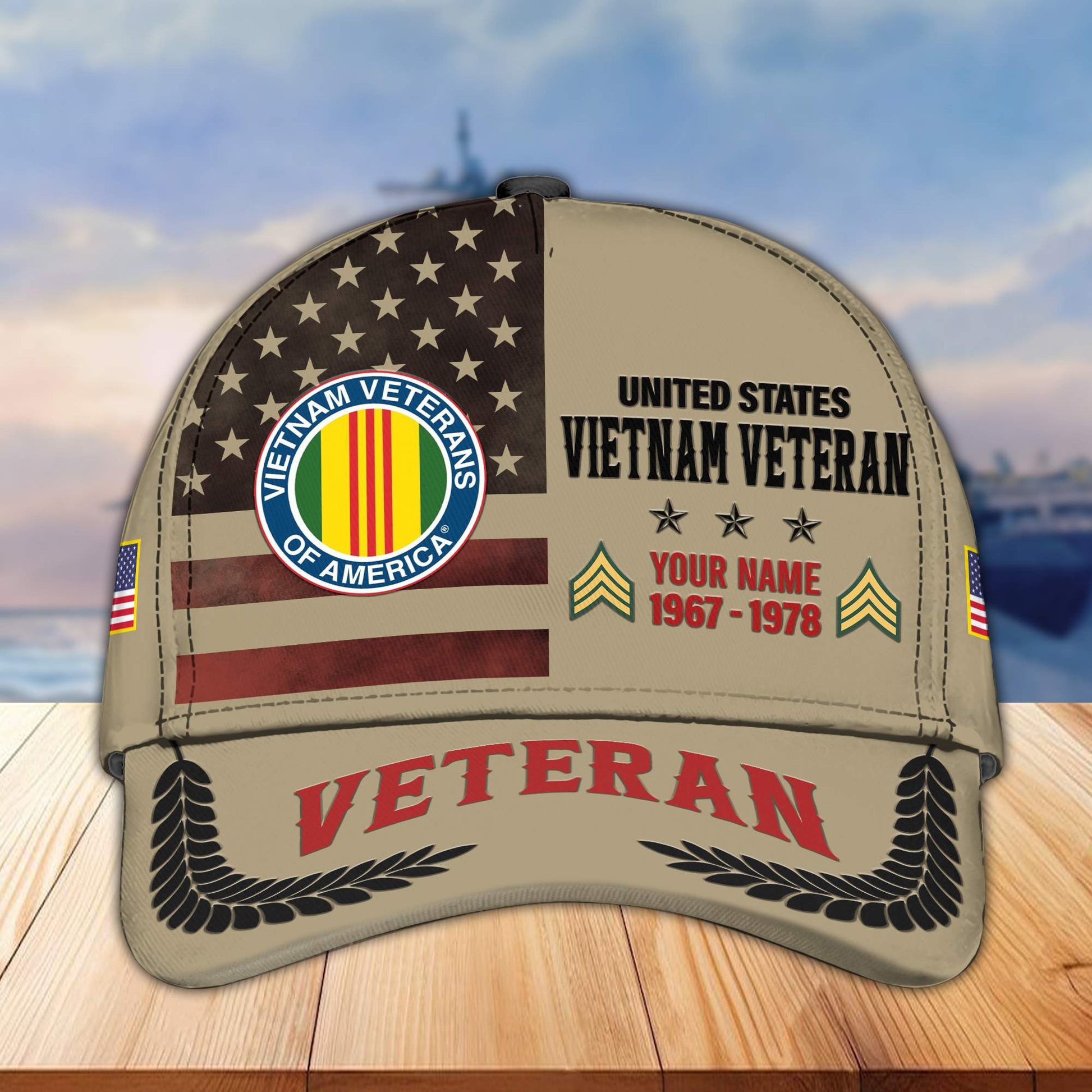 Premium Vietnam Veteran Custom Cap VPVC005306, Gifts For Vietnam Veteran, Best Gifts On Father's Day, Armed Force Day, Independence Day, Veterans Day.