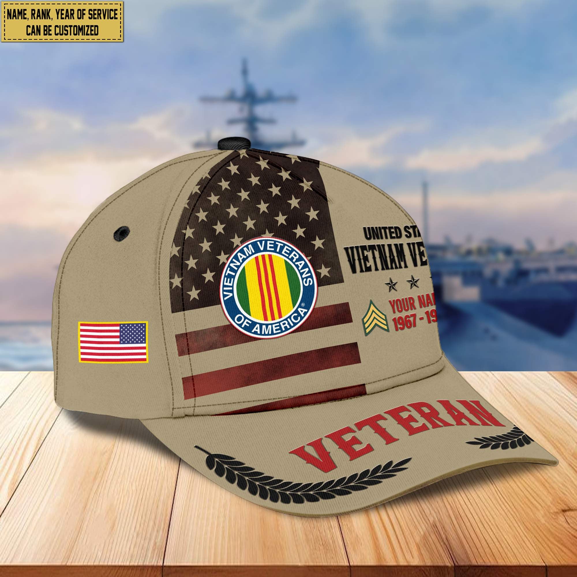 Premium Vietnam Veteran Custom Cap VPVC005306, Gifts For Vietnam Veteran, Best Gifts On Father's Day, Armed Force Day, Independence Day, Veterans Day.