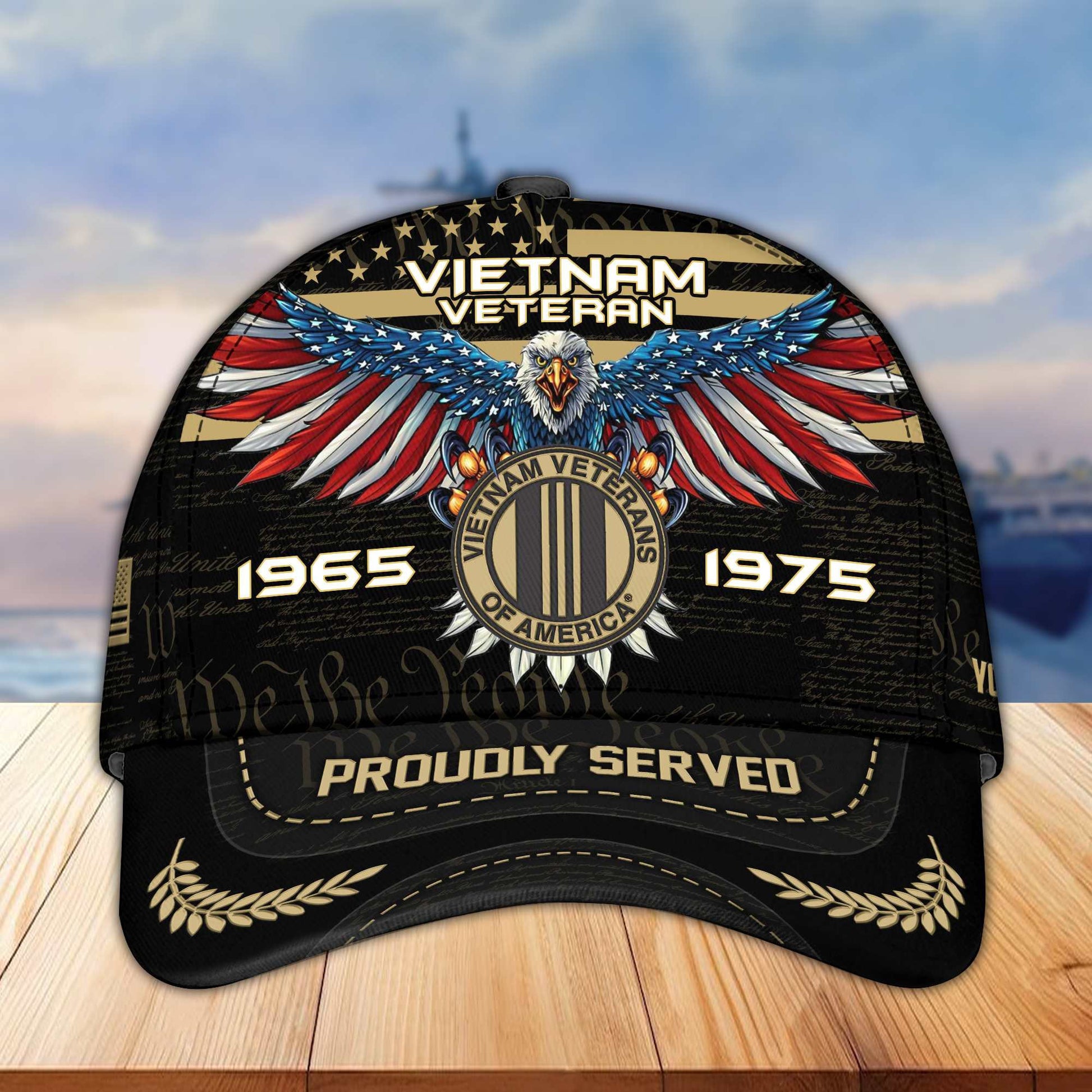 Premium Vietnam Veteran Custom Cap VPVC005406, Gifts For Vietnam Veteran, Best Gifts On Father's Day, Armed Force Day, Independence Day, Veterans Day.