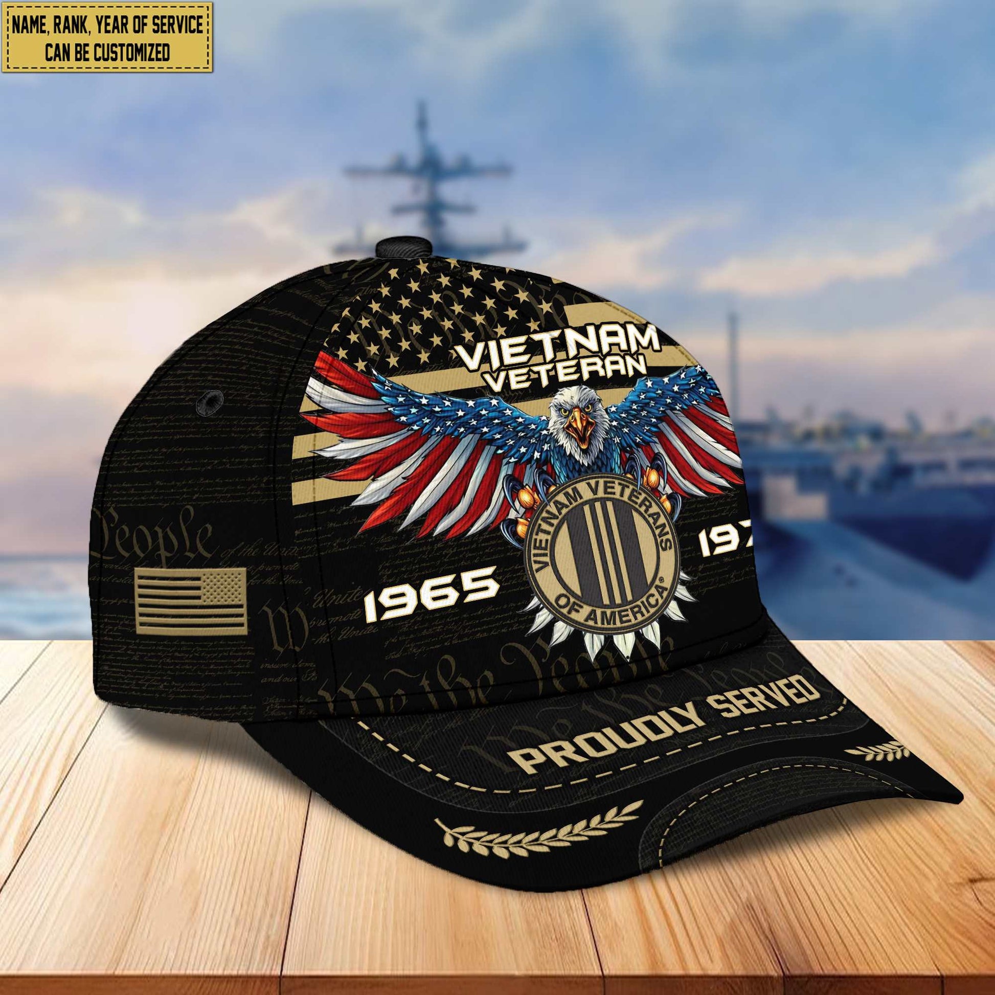 Premium Vietnam Veteran Custom Cap VPVC005406, Gifts For Vietnam Veteran, Best Gifts On Father's Day, Armed Force Day, Independence Day, Veterans Day.