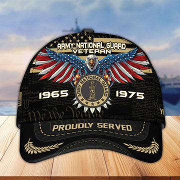 Premium Army National Guard Veteran Custom Cap VPVC005408, Gifts For Army National Guard Veteran, Best Gifts On Father's Day, Armed Force Day, Independence Day, Veterans Day.
