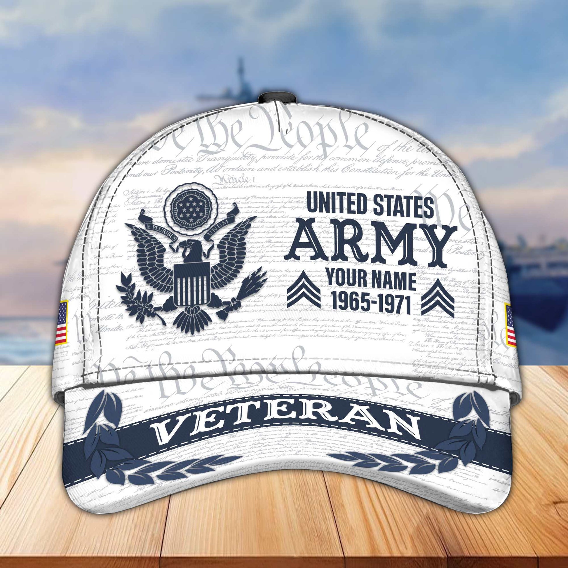 Premium US Army Veteran Custom Cap VPVC005501, Gifts For Army Veteran, Best Gifts On Father's Day, Armed Force Day