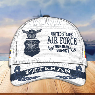 Premium USAF Veteran Custom Cap VPVC005504, Gifts For Air Force Veteran, Best Gifts On Father's Day, Armed Force Day