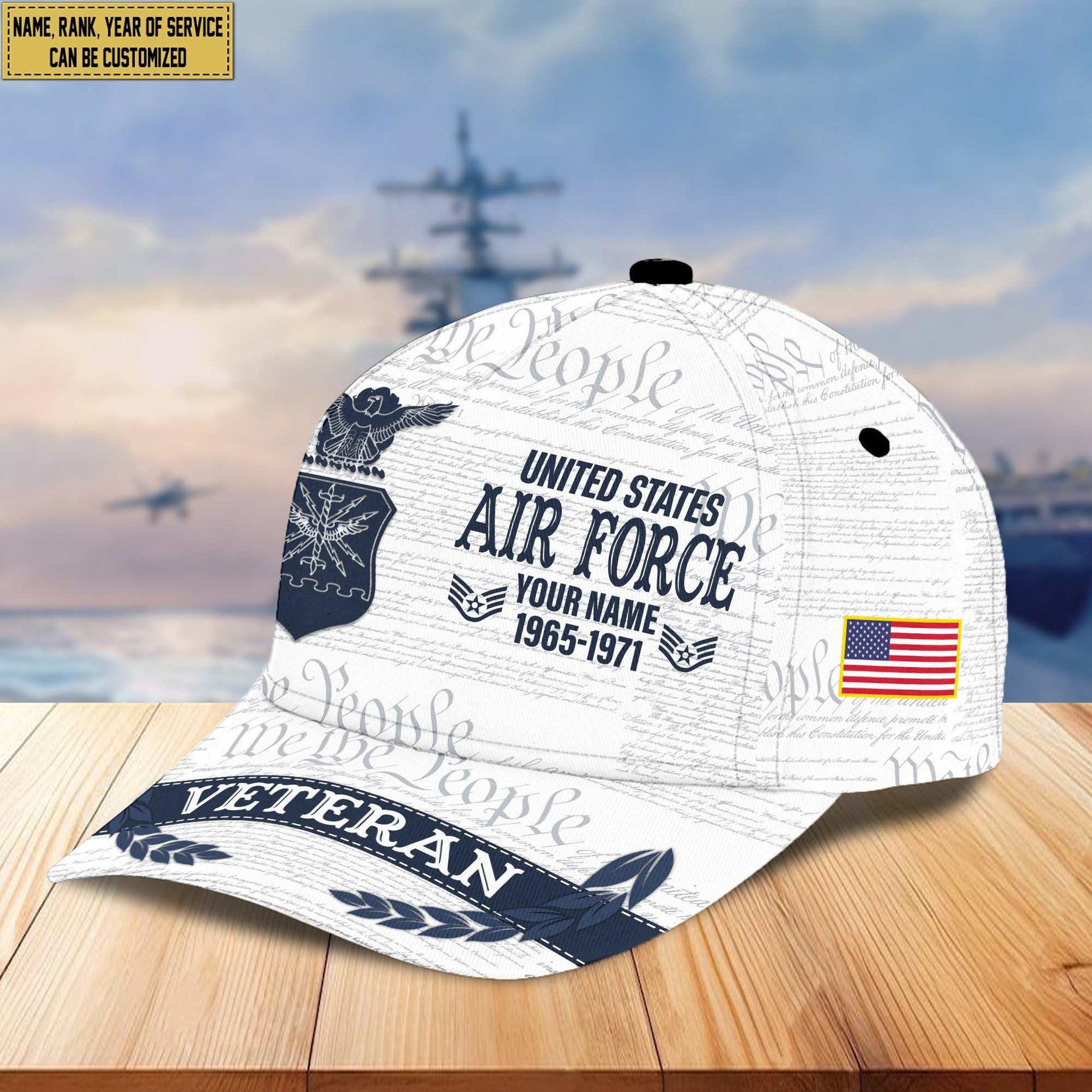 Premium USAF Veteran Custom Cap VPVC005504, Gifts For Air Force Veteran, Best Gifts On Father's Day, Armed Force Day