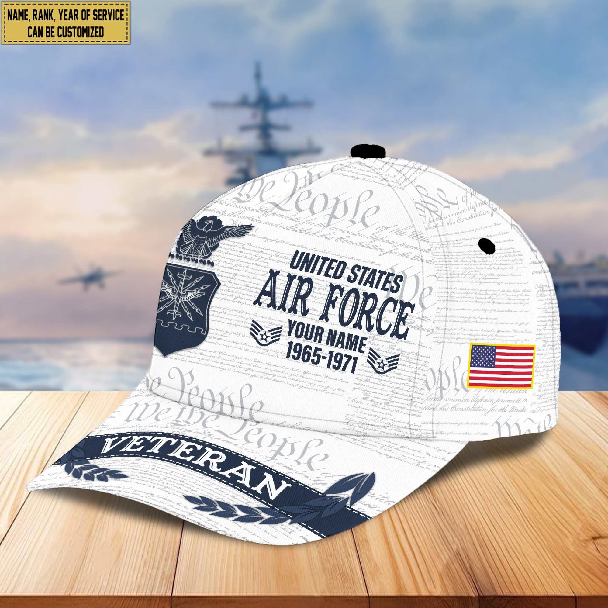 Premium USAF Veteran Custom Cap VPVC005504, Gifts For Air Force Veteran, Best Gifts On Father's Day, Armed Force Day