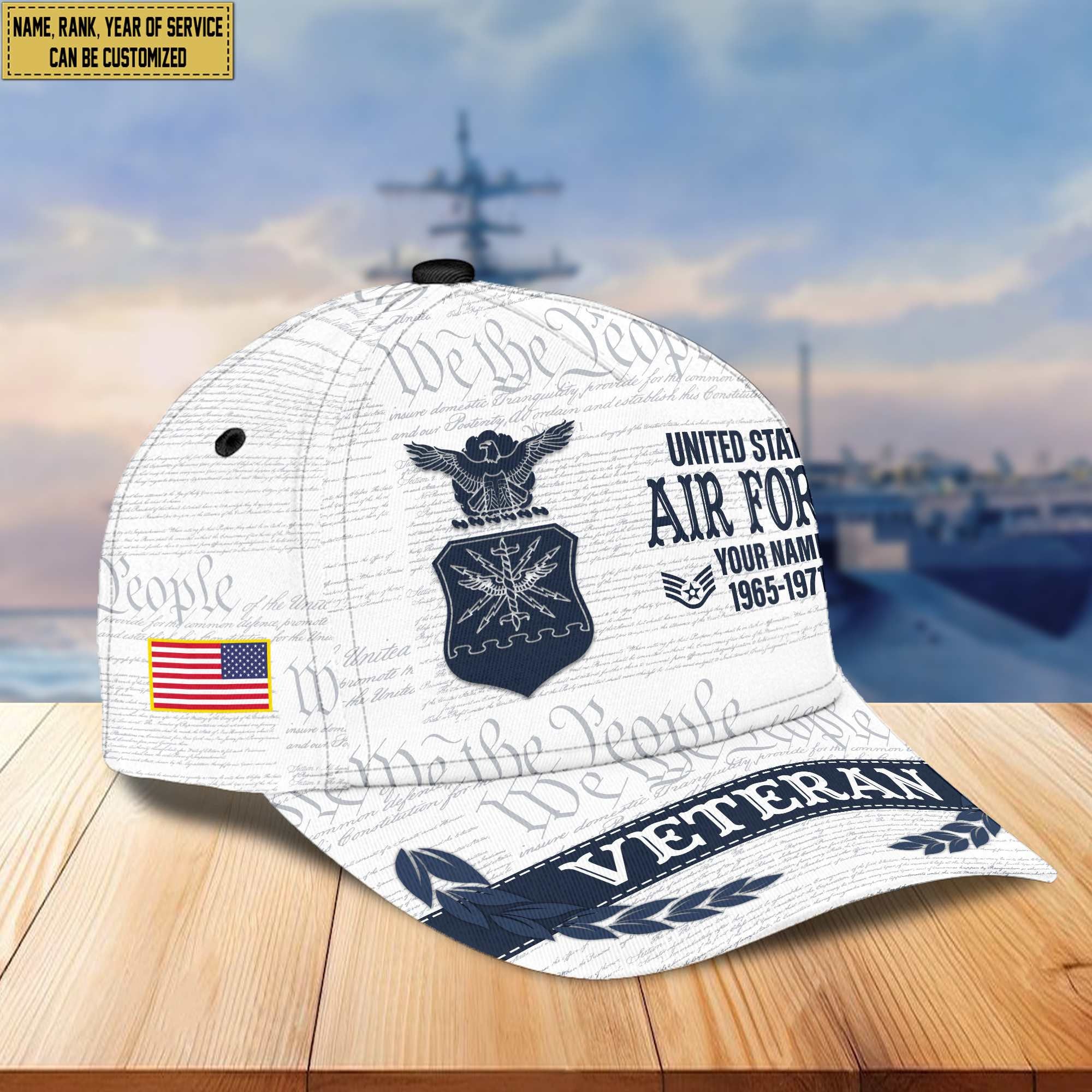 Premium USAF Veteran Custom Cap VPVC005504, Gifts For Air Force Veteran, Best Gifts On Father's Day, Armed Force Day