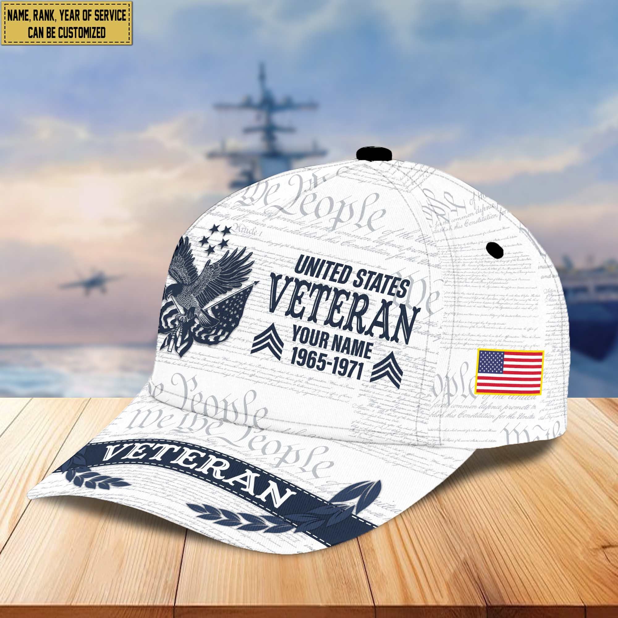 Premium US Veteran Custom Cap VPVC005507, Gifts For US Veteran, Best Gifts On Father's Day, Armed Force Day