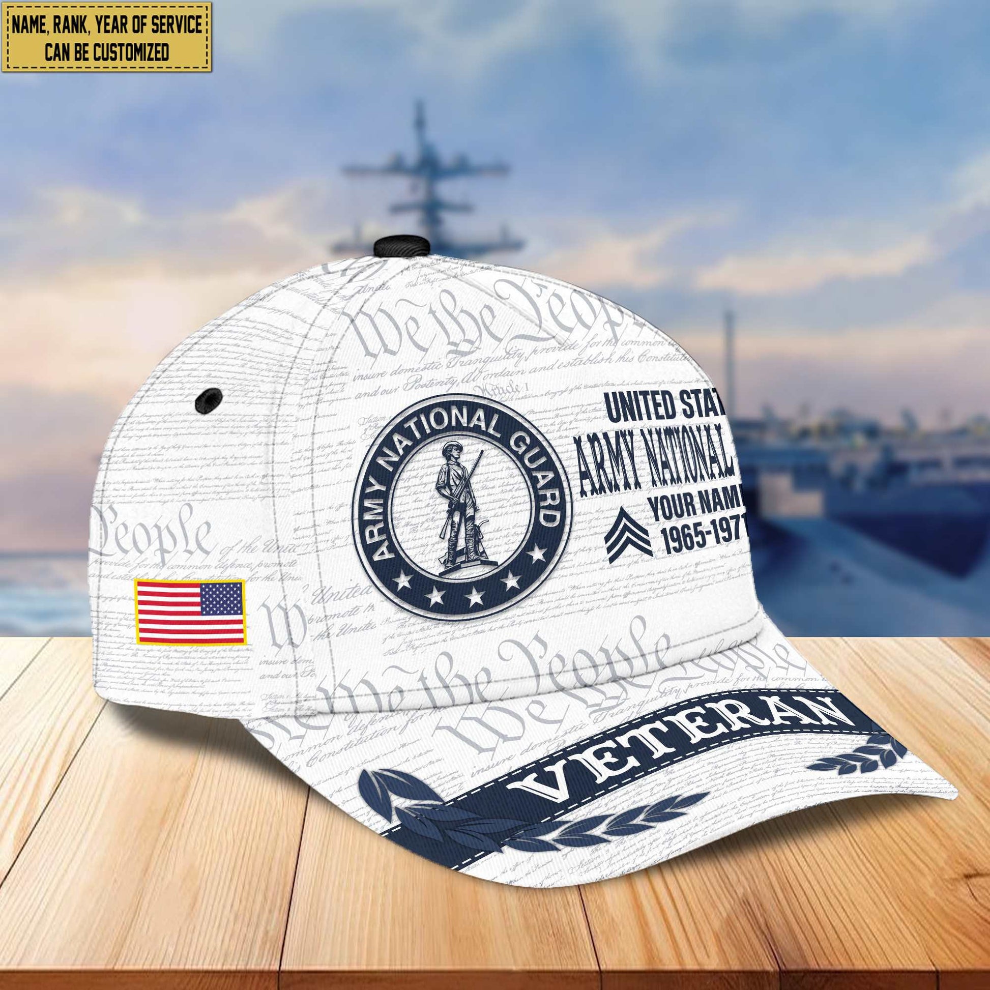 Premium Army National Guard Veteran Custom Cap VPVC005508, Gifts For Army National Guard Veteran, Best Gifts On Father's Day, Armed Force Day