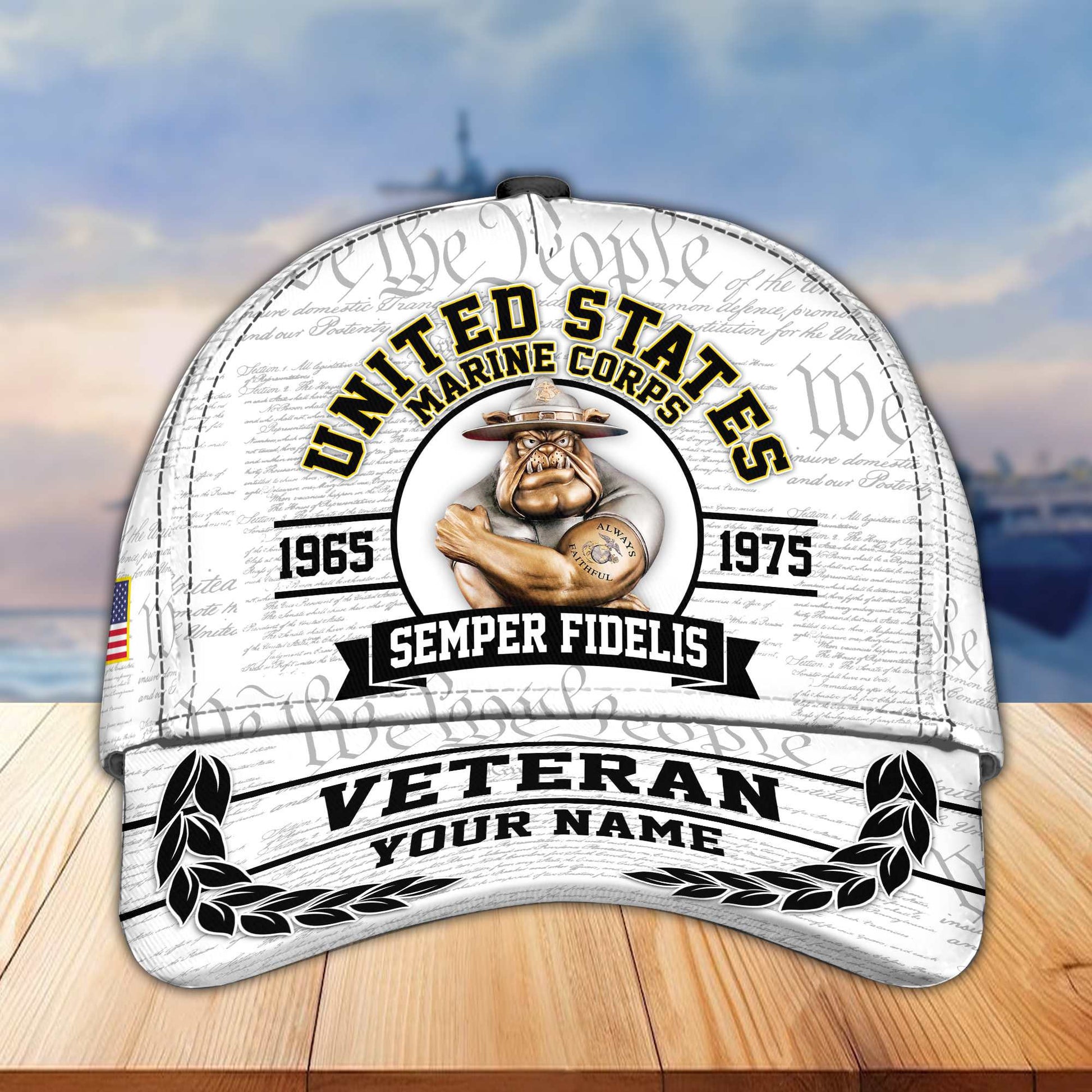 Premium USMC Veteran Custom Cap VPVC005603, Gifts For Marine Veteran, Best Gifts On Independence Day, Veterans Day.