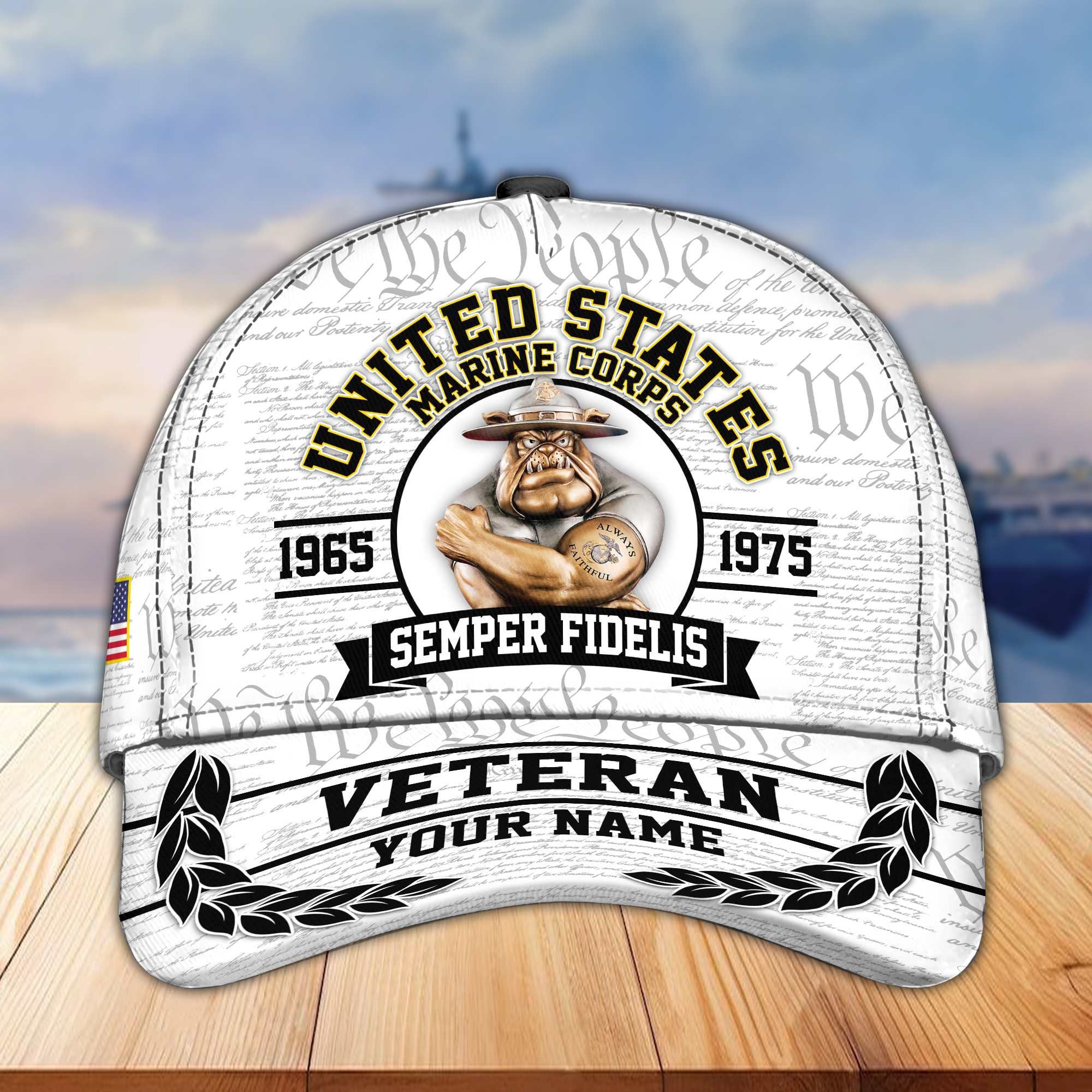 Premium USMC Veteran Custom Cap VPVC005603, Gifts For Marine Veteran, Best Gifts On Independence Day, Veterans Day.