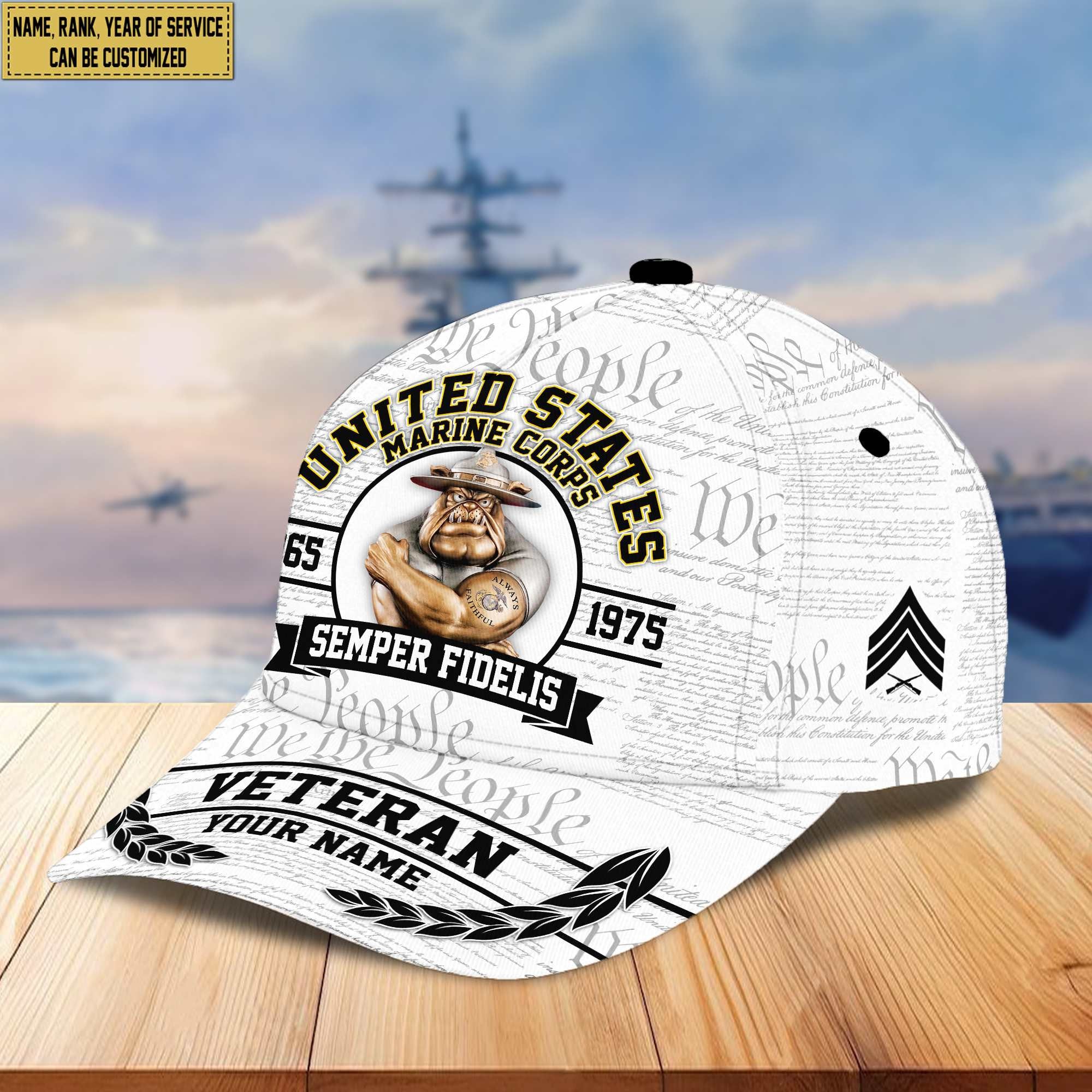 Premium USMC Veteran Custom Cap VPVC005603, Gifts For Marine Veteran, Best Gifts On Independence Day, Veterans Day.