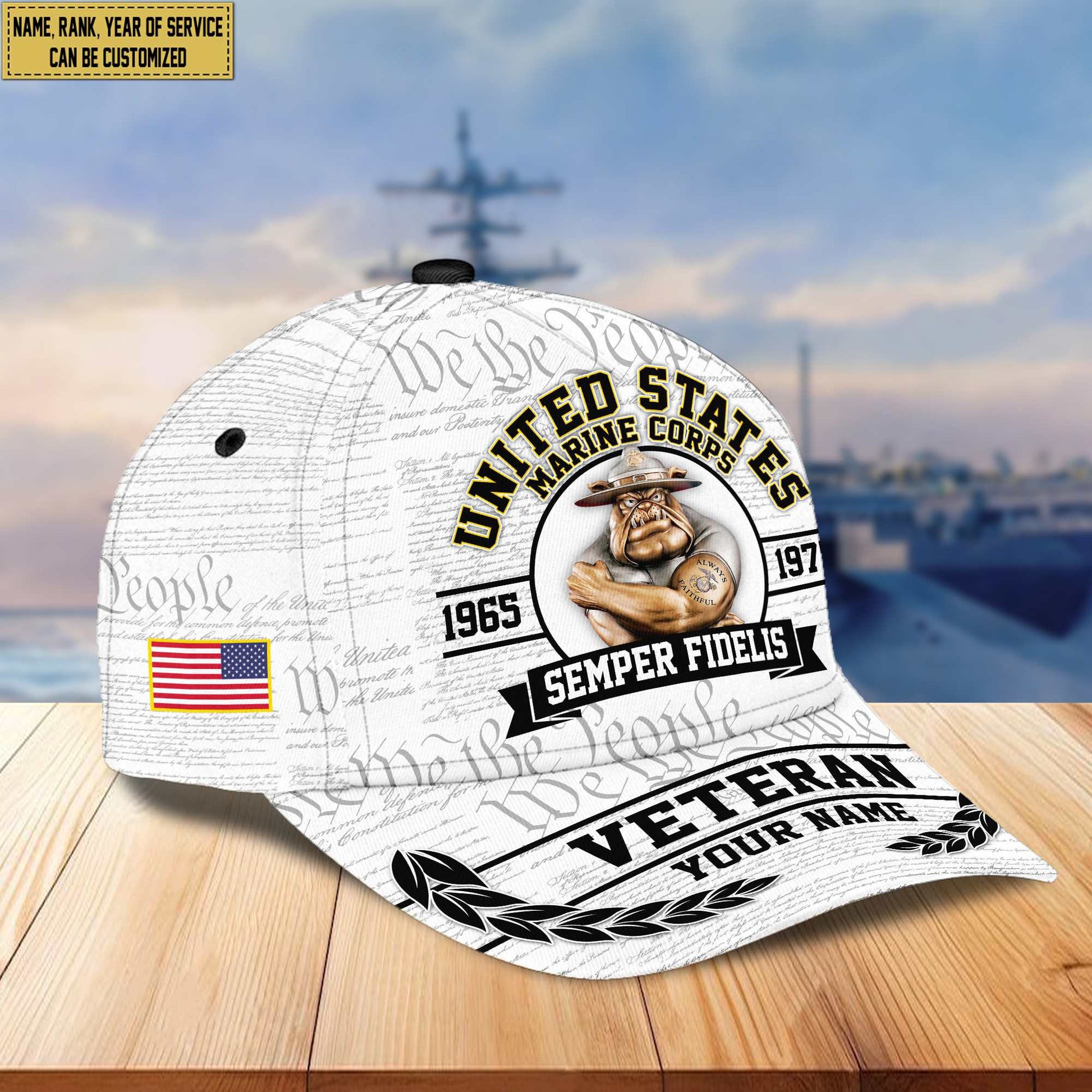 Premium USMC Veteran Custom Cap VPVC005603, Gifts For Marine Veteran, Best Gifts On Independence Day, Veterans Day.