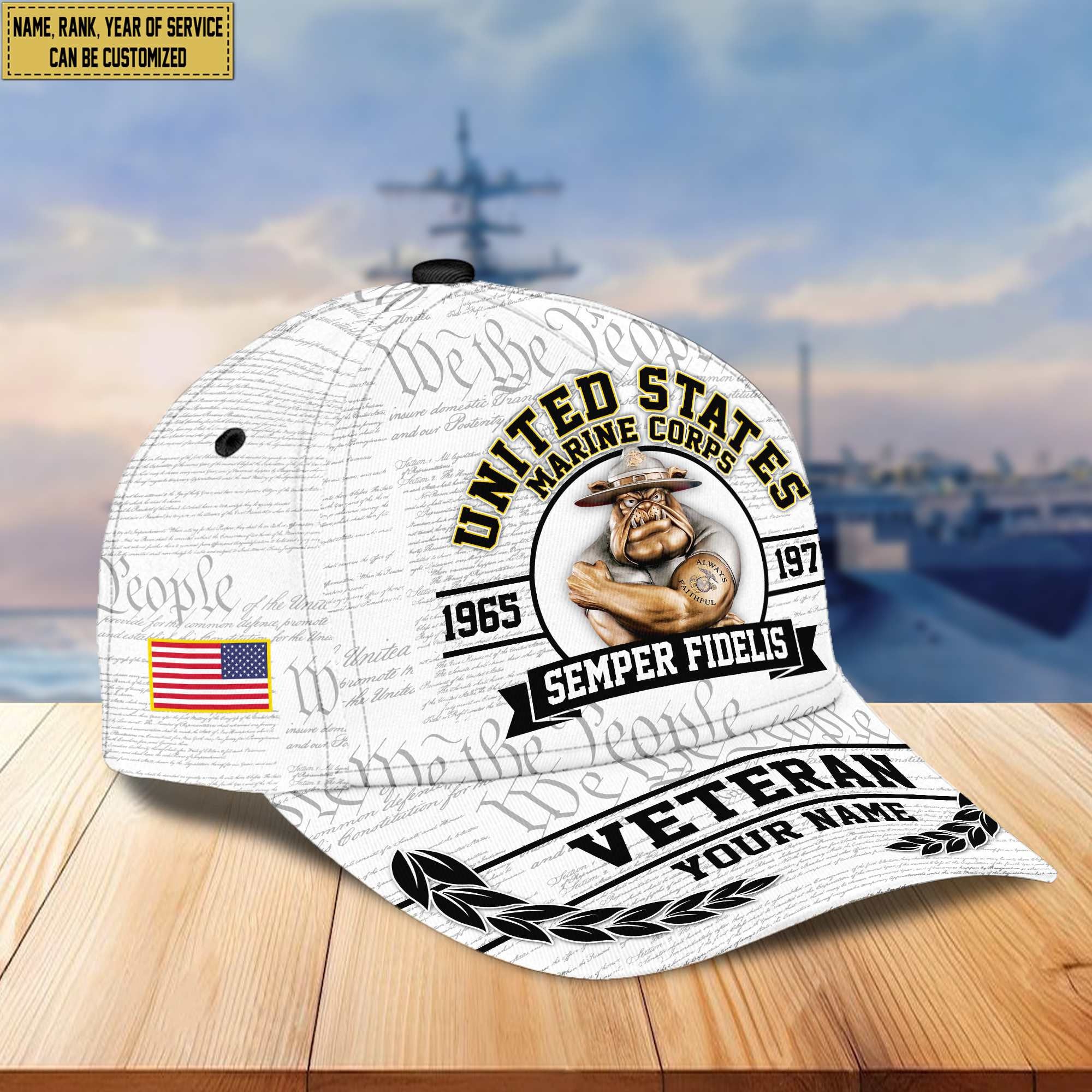 Premium USMC Veteran Custom Cap VPVC005603, Gifts For Marine Veteran, Best Gifts On Independence Day, Veterans Day.