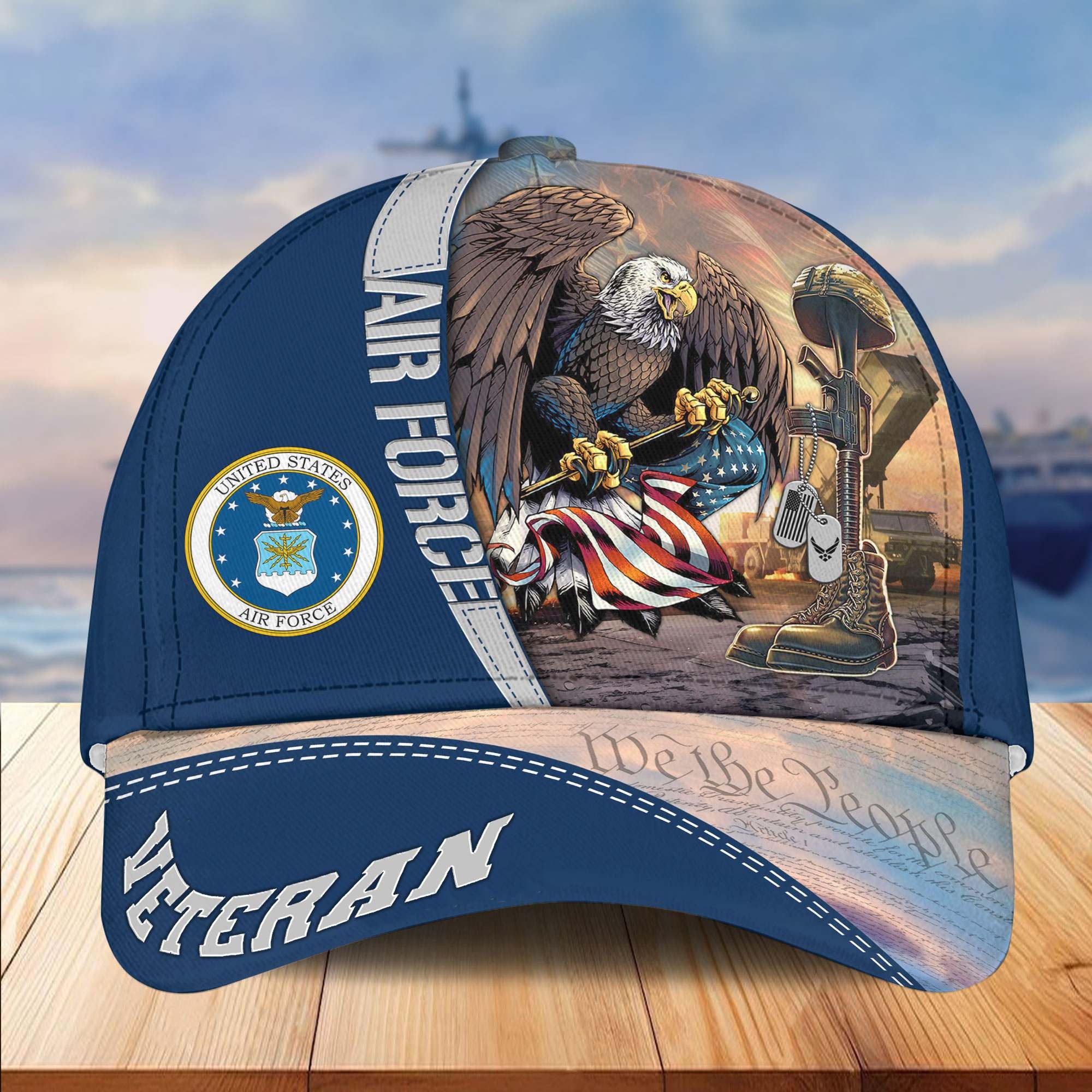 Premium US Veterans Cap APHN231212, Gifts For US Veterans, Gifts On Father's Day, Armed Force Day, Independence Day, Veterans Day.
