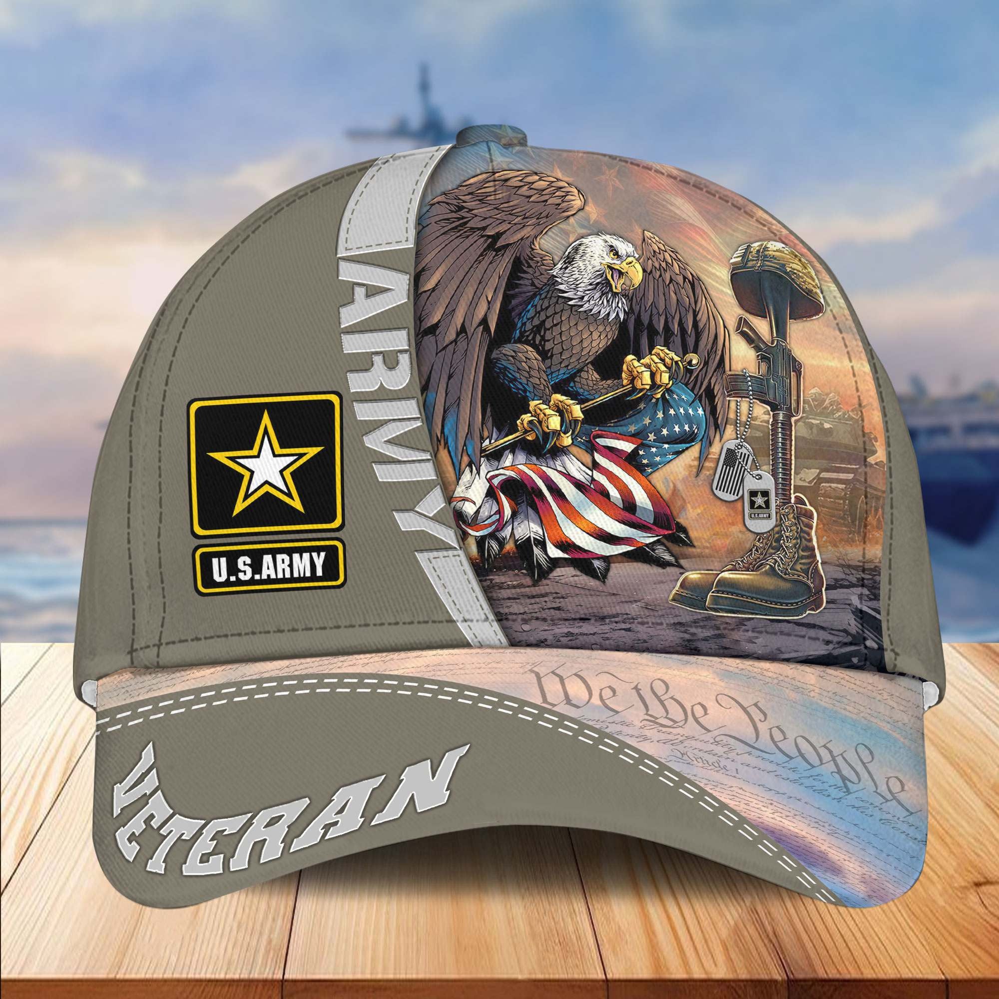 Premium US Veterans Cap APHN231212, Gifts For US Veterans, Gifts On Father's Day, Armed Force Day, Independence Day, Veterans Day.