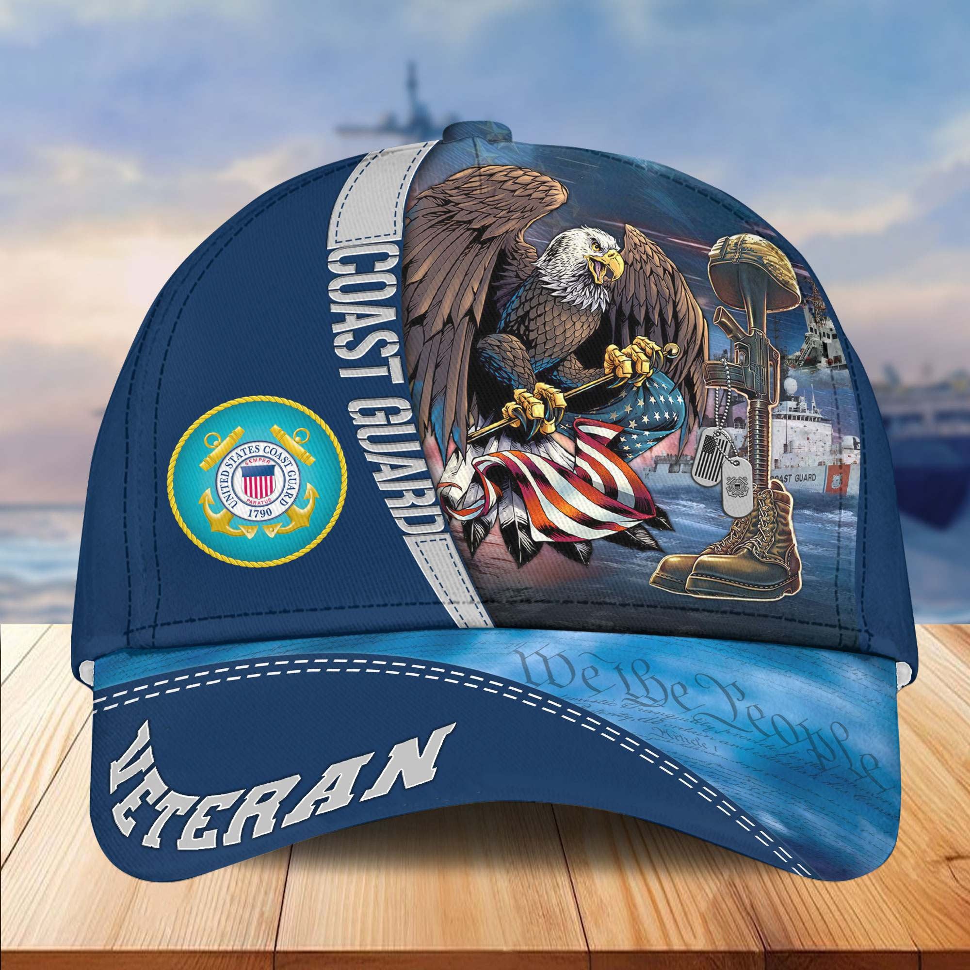 Premium US Veterans Cap APHN231212, Gifts For US Veterans, Gifts On Father's Day, Armed Force Day, Independence Day, Veterans Day.