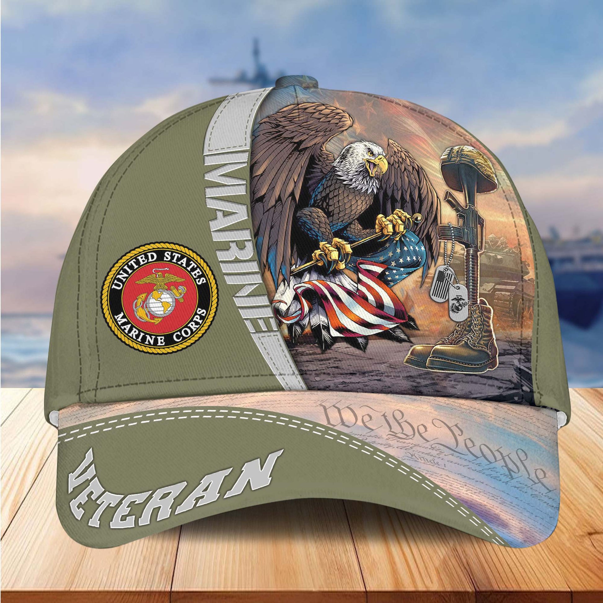 Premium US Veterans Cap APHN231212, Gifts For US Veterans, Gifts On Father's Day, Armed Force Day, Independence Day, Veterans Day.