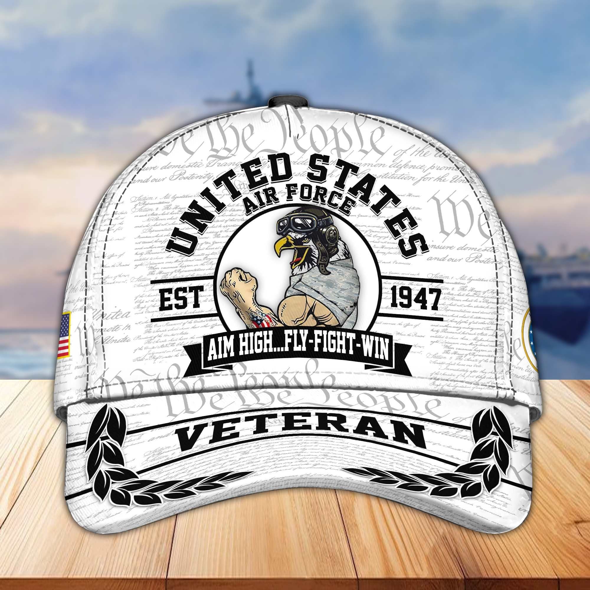 Premium US Veterans Cap BPVC120101, Gifts For US Veterans Gifts On Father's Day, Armed Force Day, Independence Day, Veterans Day.