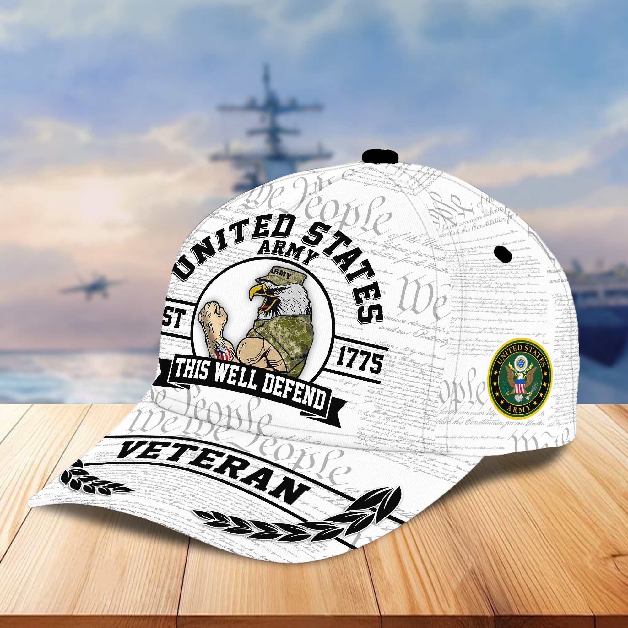 Premium US Veterans Cap BPVC120101, Gifts For US Veterans Gifts On Father's Day, Armed Force Day, Independence Day, Veterans Day.