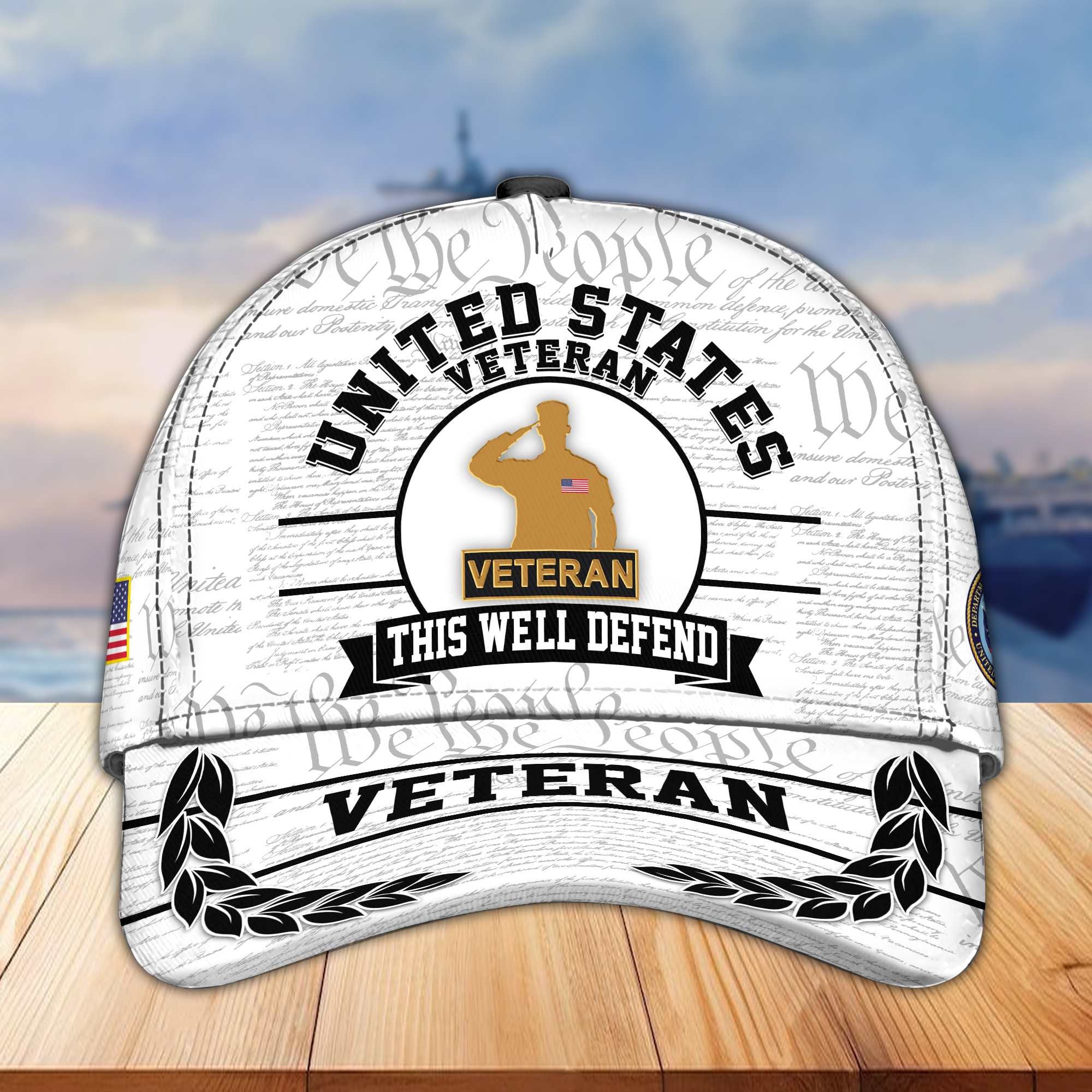 Premium US Veterans Cap BPVC120101, Gifts For US Veterans Gifts On Father's Day, Armed Force Day, Independence Day, Veterans Day.