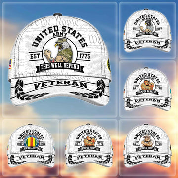 Premium US Veterans Cap BPVC120101, Gifts For US Veterans Gifts On Father's Day, Armed Force Day, Independence Day, Veterans Day.