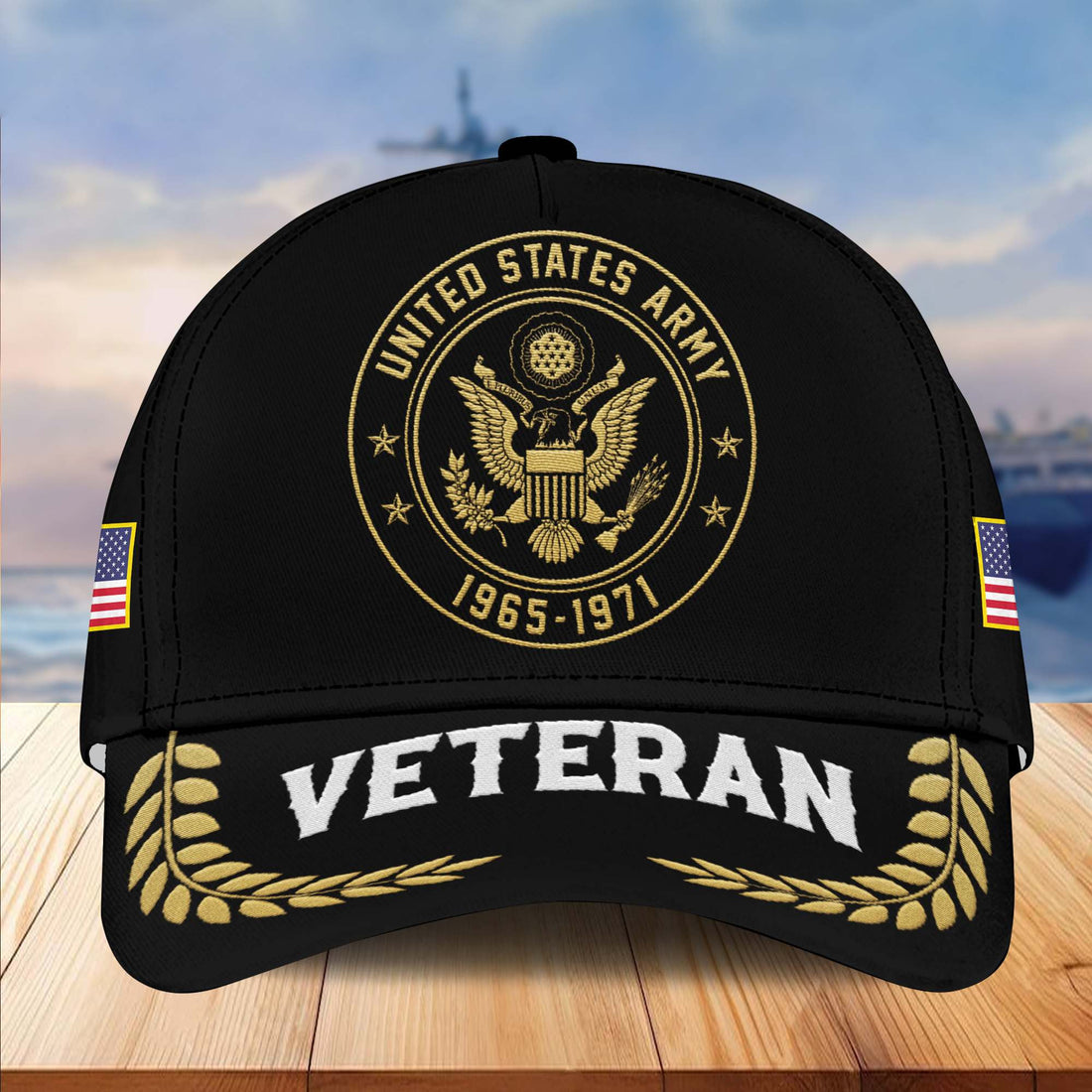 Premium Custom Name, Rank, US Army Embroidered Cap VPVC301401, Hat for Army Veteran, Gifts for Father's Day, Veterans Day
